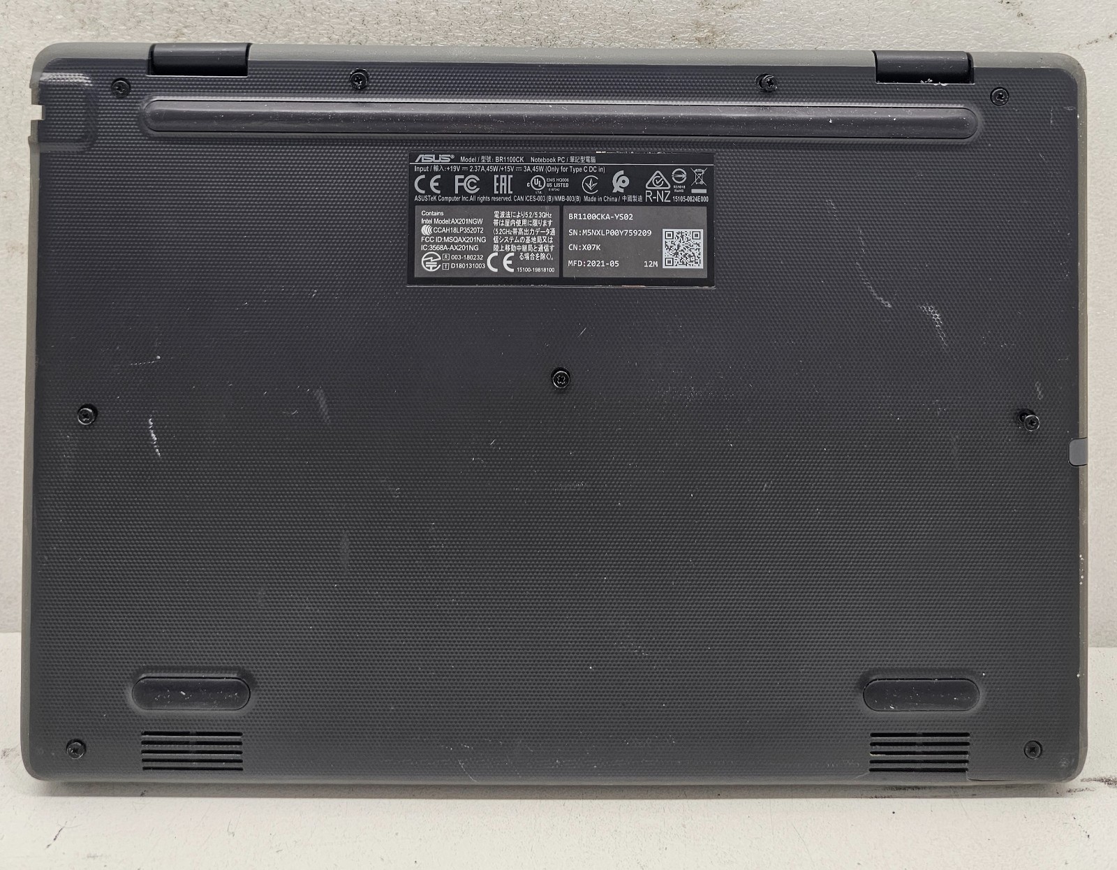ASUS BR1100CK 11.6″ Laptop Intel N4500 4GB RAM 64GB eMMC NO OS (FL)
