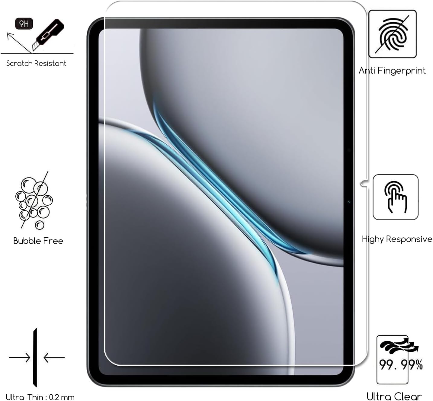 OnePlus Pad 3 13.2“ & OnePlus Pad 2 Pro 13.2-Inch Tempered Glass Screen Protecto