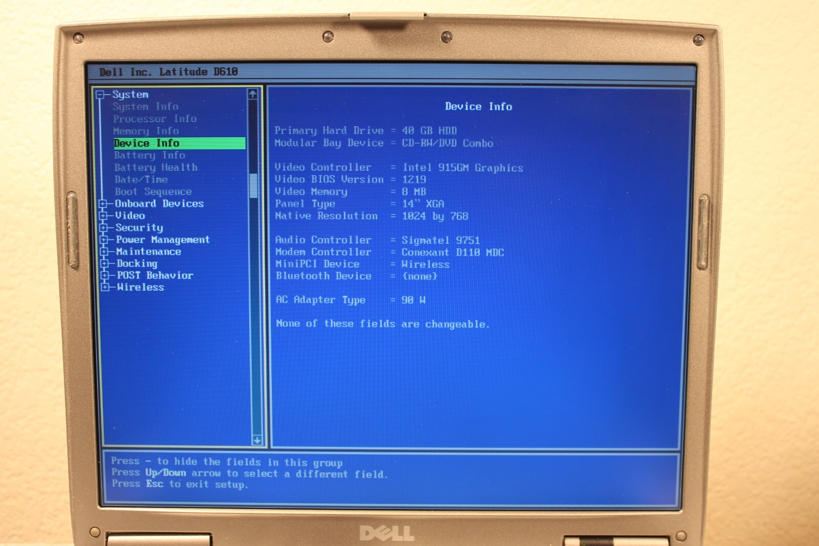 Dell D610 (1.60GHz/1.0GB/60GB/CDRW-DVD) XGA Win XP PRO – SERIAL & PARALLEL Ports