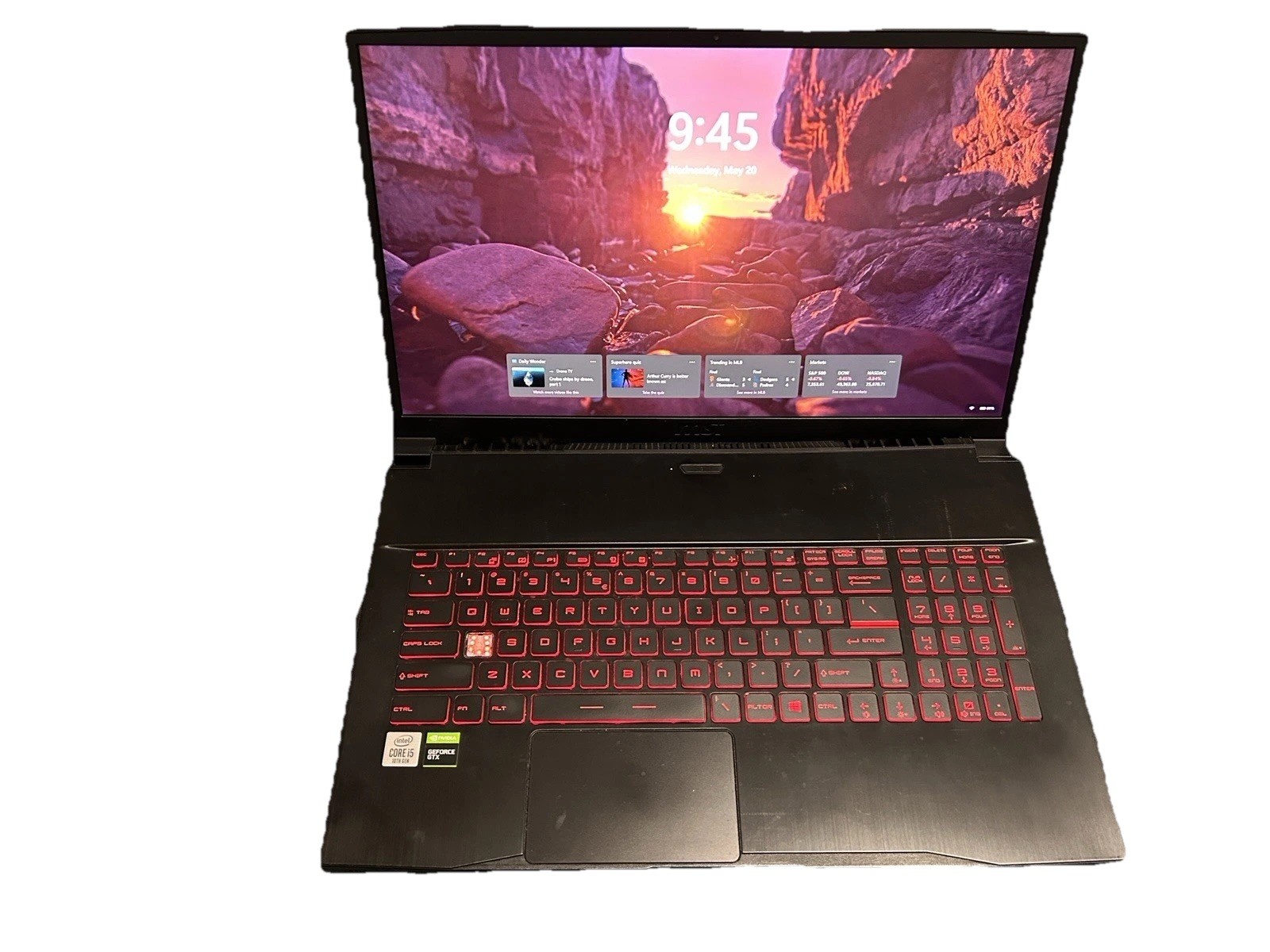 Gaming Laptop Used- Comes With Charger- One Missing Key- MSI Core i5 Nvidia Gtx