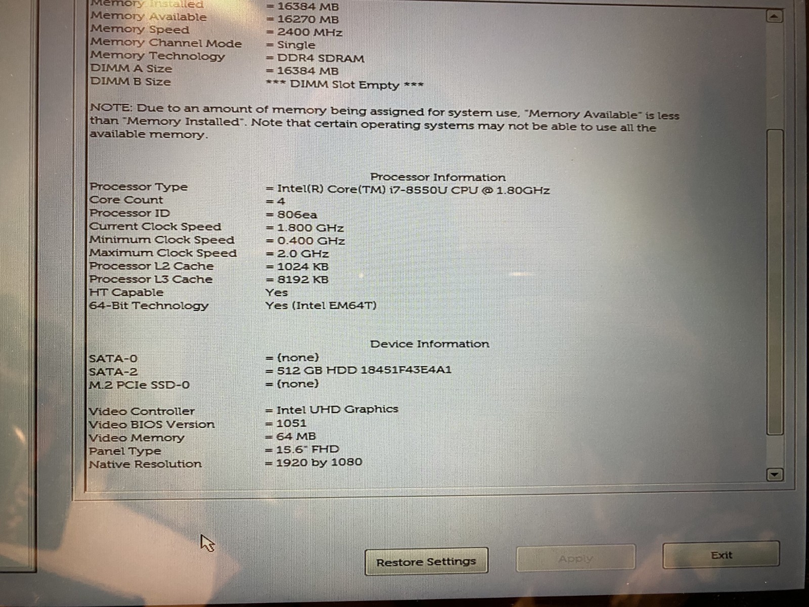 Dell Inspiron 7573 2n1 Laptop – i7-8550U @ 1.80GHz – 16GB Ram – 512 SSD (dent)