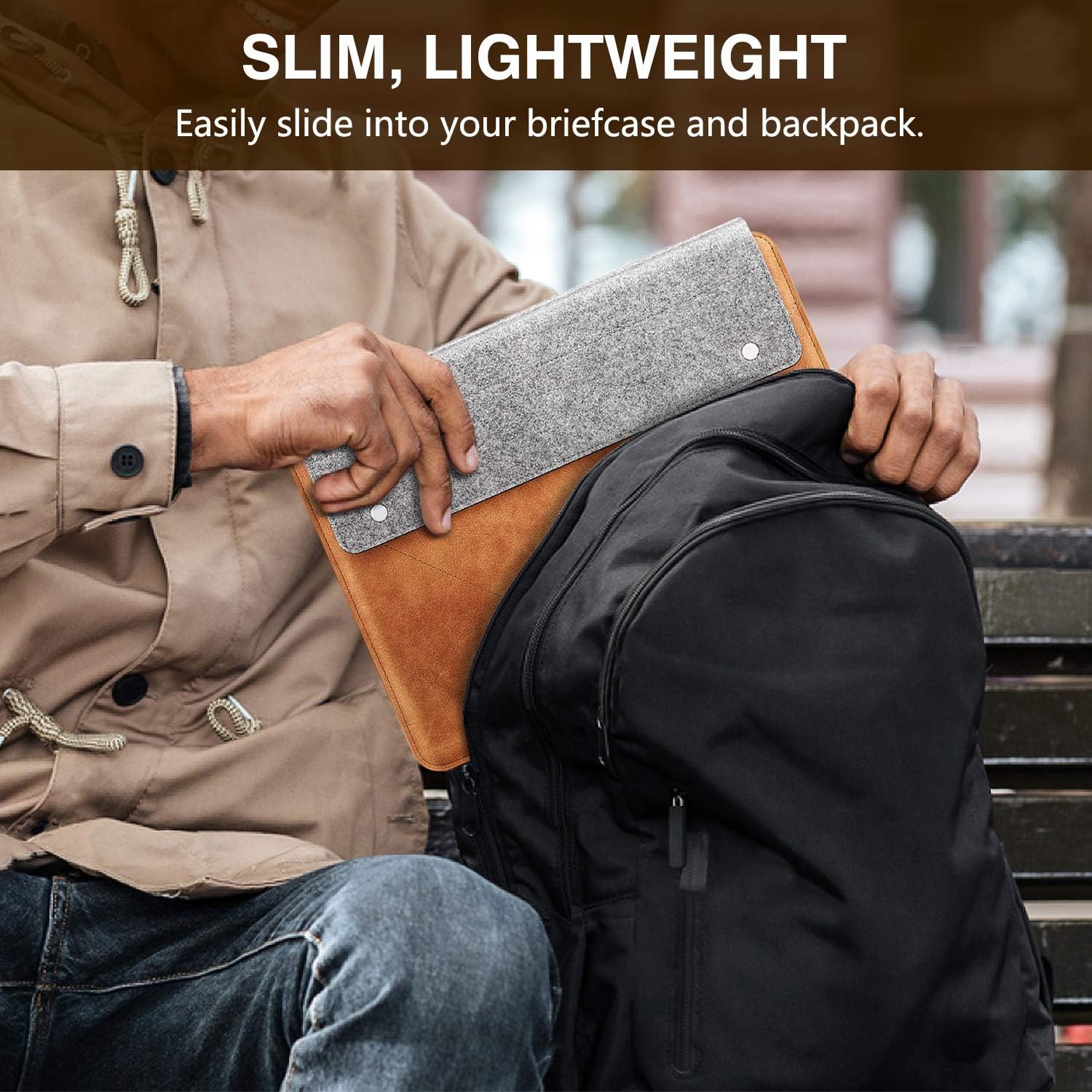 Laptop Sleeve for 13-13.3 Inch MacBook Pro/Air M2/M1, iPad Pro 13, Surface Pro 9