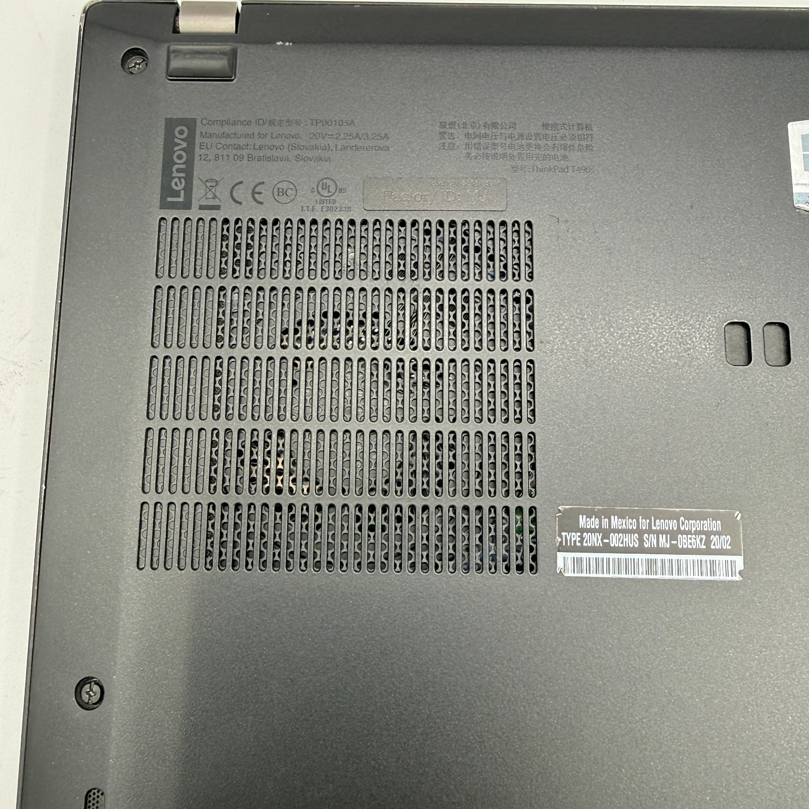 Lenovo ThinkPad T490s i7-8650U Touch 16GB 256GB SSD Win11Pr Fingerprint LTE READ