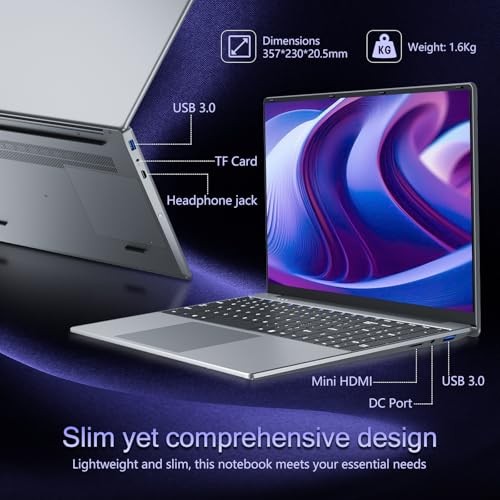 Laptop Computer 2026,15.6 inch Laptop Core i5-7Y54 Processor, Win 11 Pro