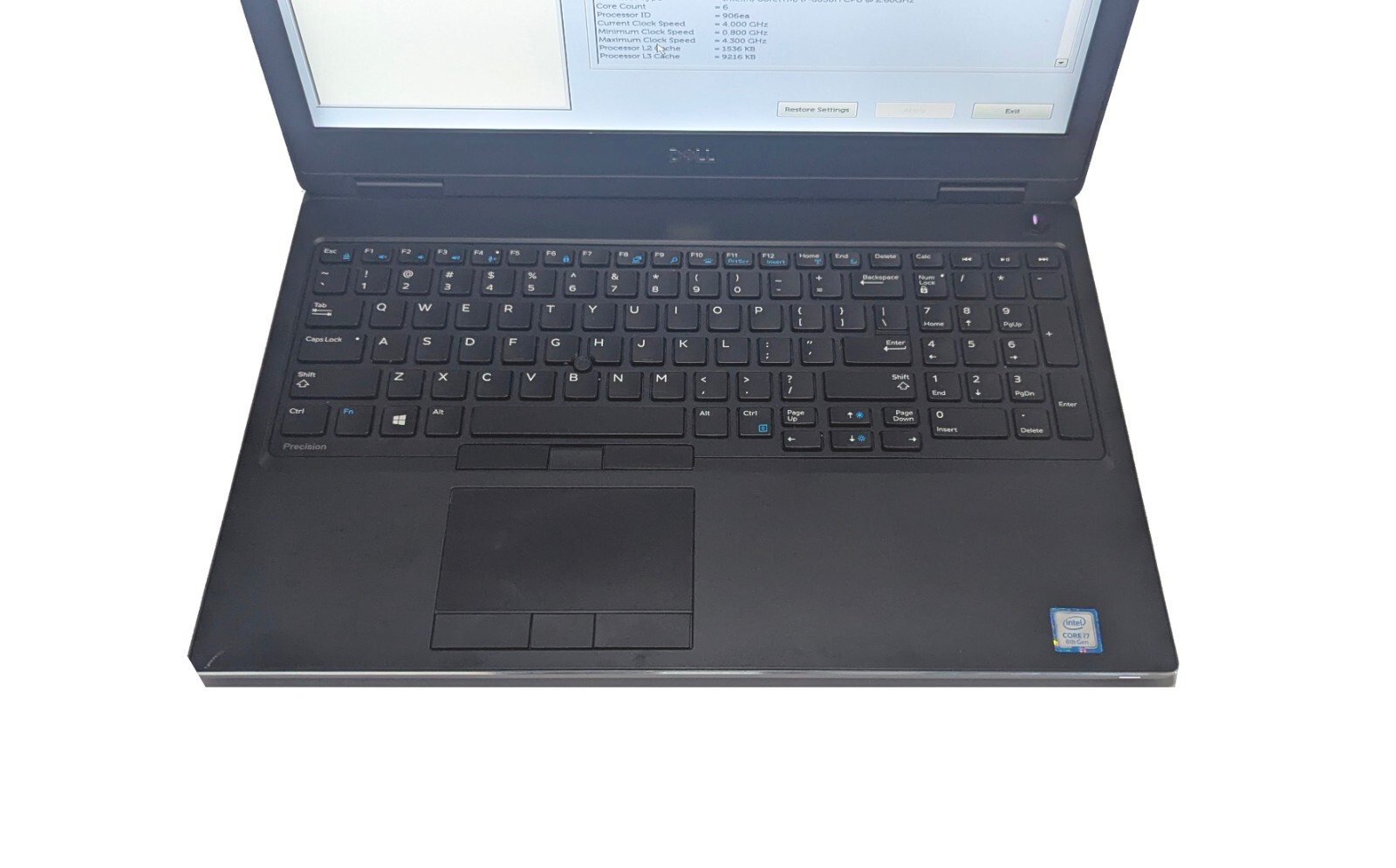 DELL PRECISION 7530 i7 -8850H @ 2.60GHz 16GB RAM No SSD