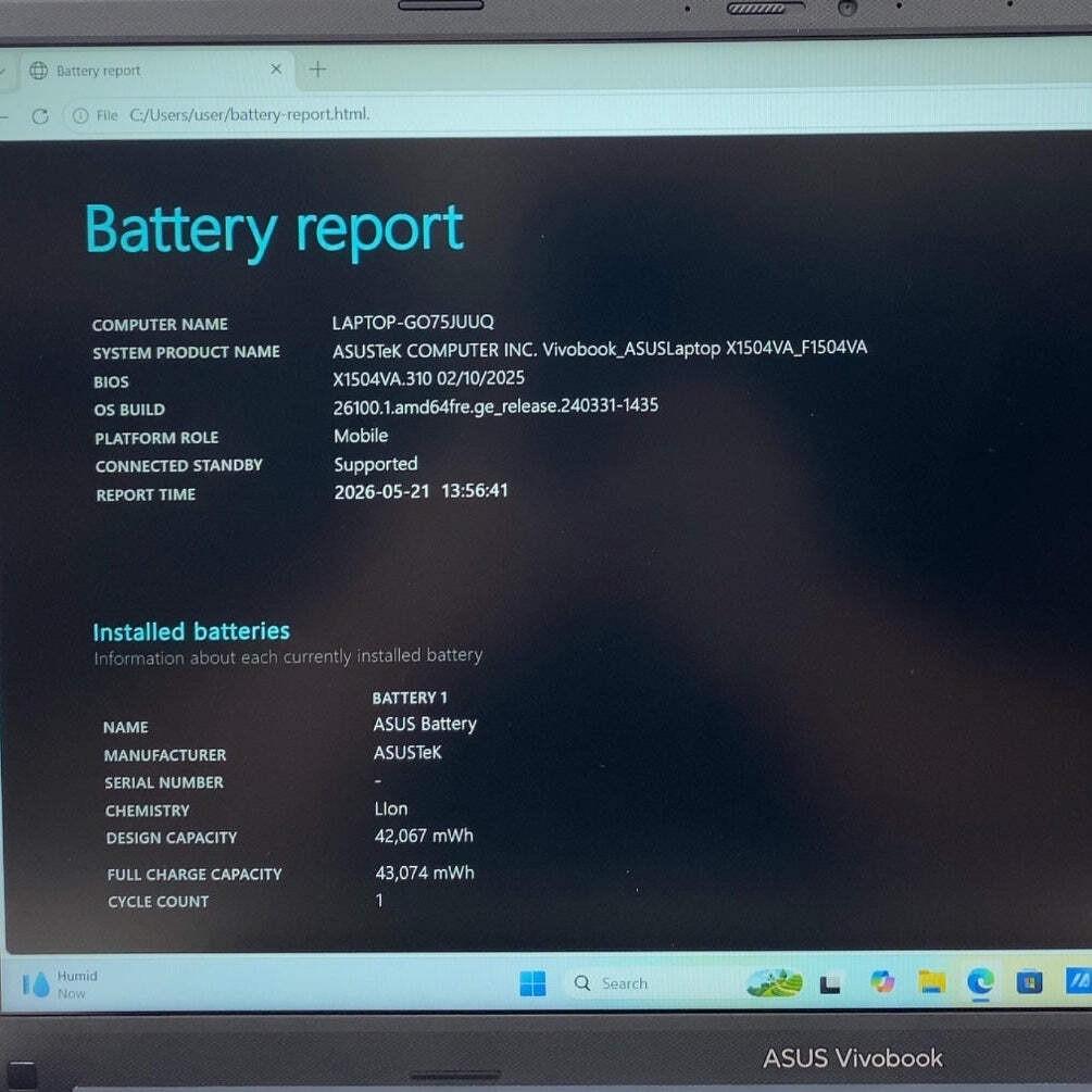 Asus Vivobook 15 F1504V 15.6″ i3-1315U 1.2GHz 8GB RAM 512GB SSD