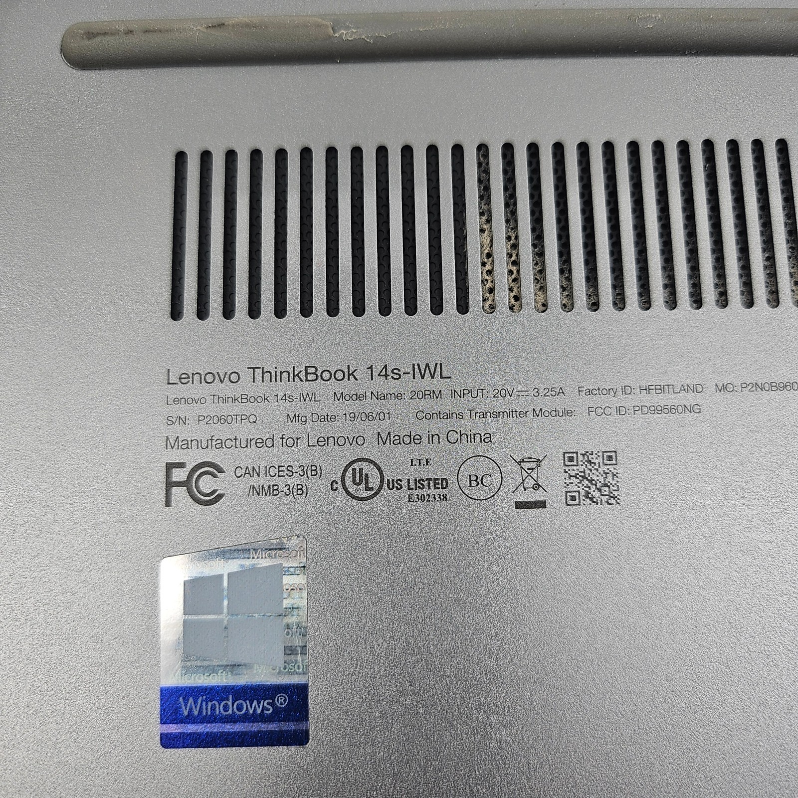Lenovo ThinkBook 14S-IWL 14″ i5-8265U 1.8GHz 8GB RAM 256GB SSD AMD Radeon 540X