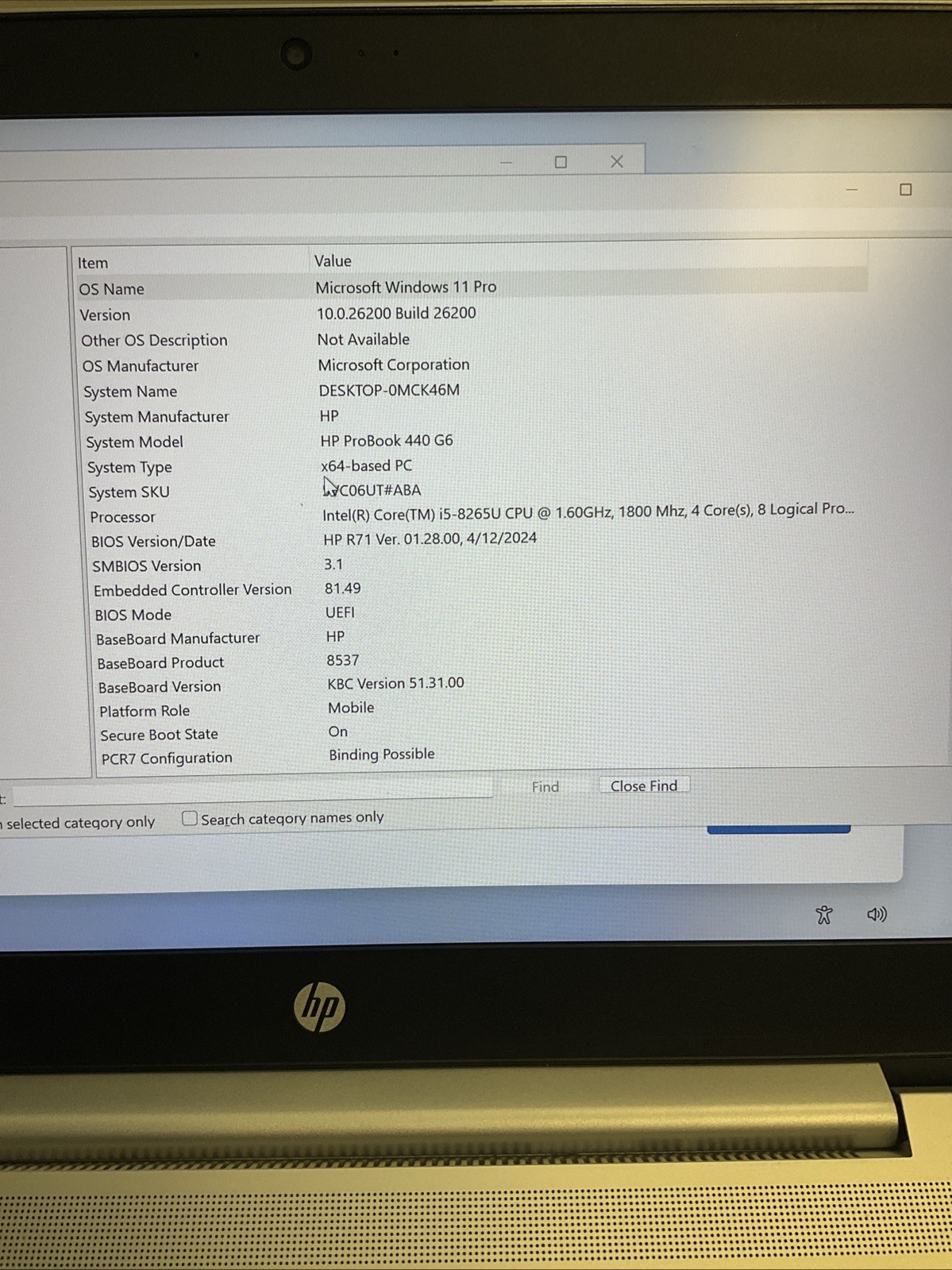 HP ProBook 14 in (256GB, Intel Core i5 8th Gen., 1.60GHz, 8GB) Notebook/Laptop