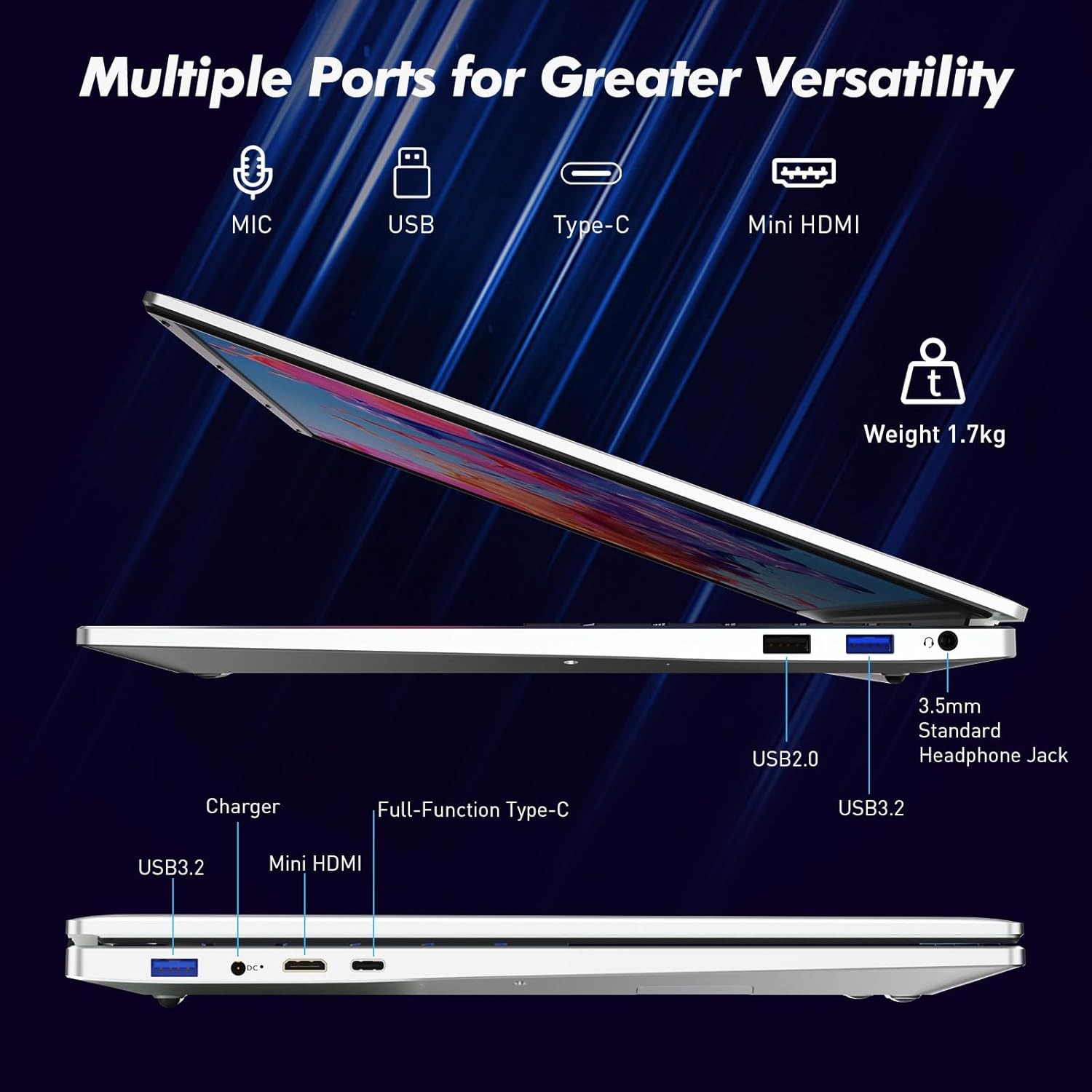 16″ FHD Laptop Computer, i3 Processor up 3.2GHz, 16GB RAM 1TB SSD, WiFi 6…