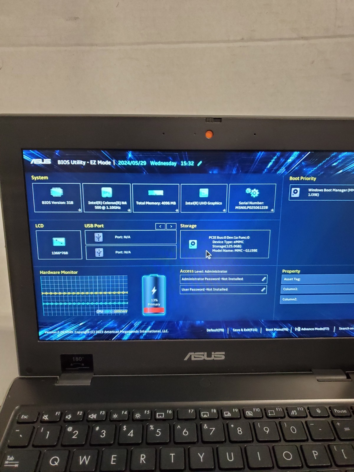Lot of 10 ASUS BR1100CK 11.6″ Intel N4500 4GB RAM 128GB SSD NO OS! #69