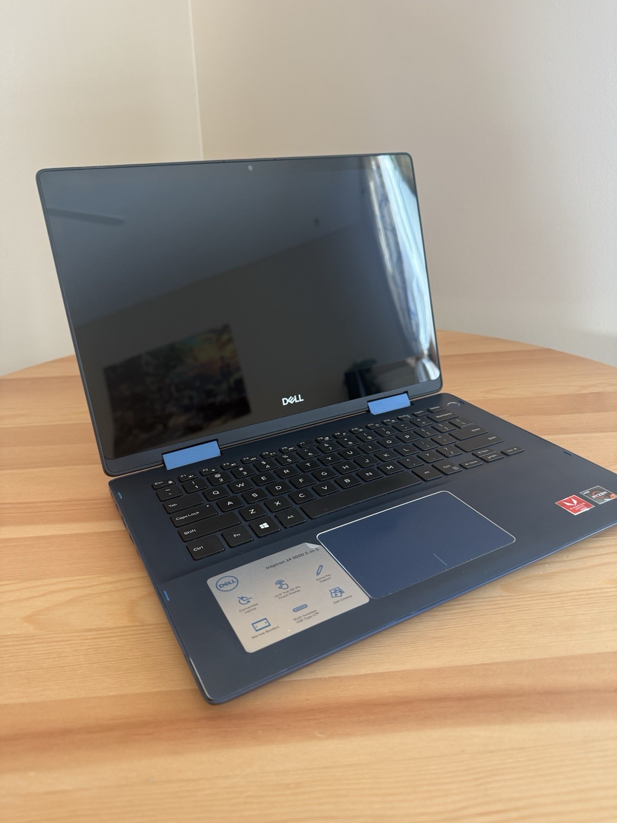 Dell Inspiron 14 5000 2-in-1 Blue Convertible Touchscreen Laptop AMD Ryzen 14″