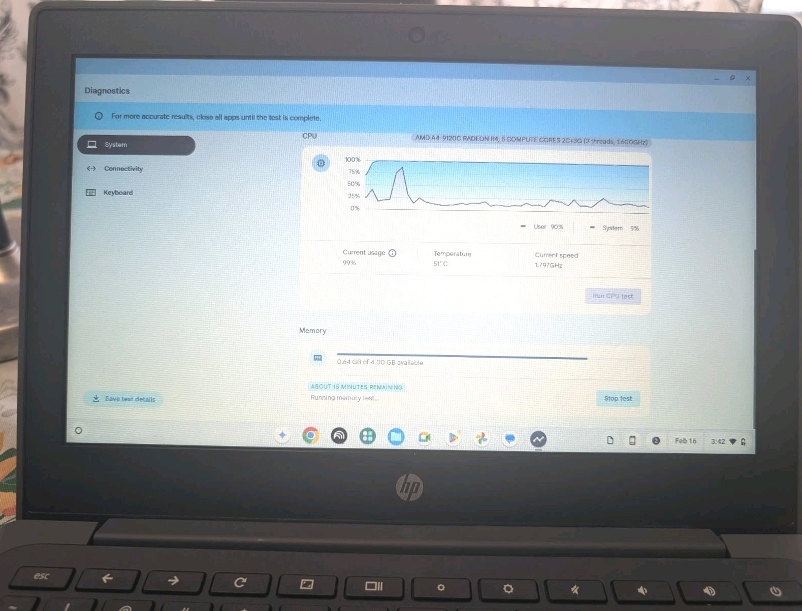 HP Chromebook 11A G8 11.6″ Laptop AMD A4 4GB RAM 32GB eMMC ChromeOS WiFi Webcam