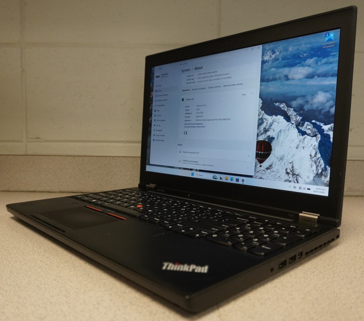 Lenovo Thinkpad P50 15.6″ Intel i7-6700HQ 16GB RAM 2TB+256GB NVMe Quadro 1000M