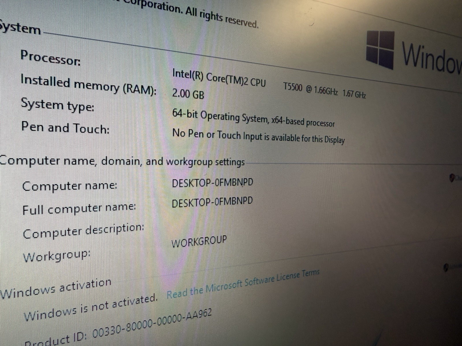 Dell Latittude D520 Laptop Win10pro64