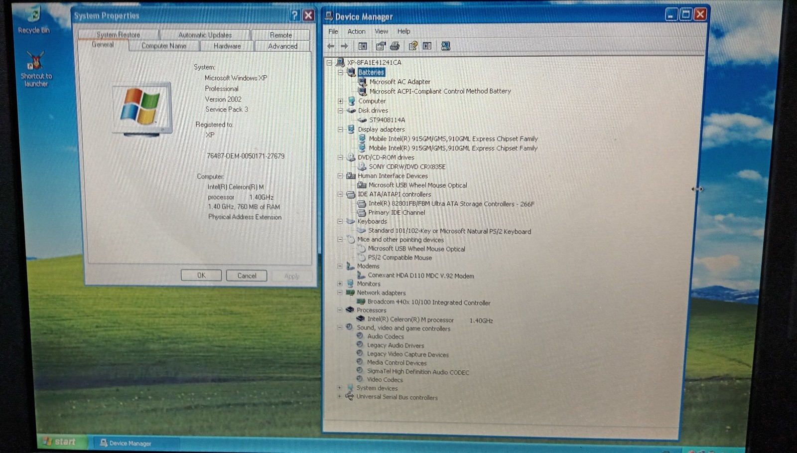 Dell Latitude 1300 Laptop Notebook 14.1″ 768MB 40GB 1280×800 Windows XP Charger