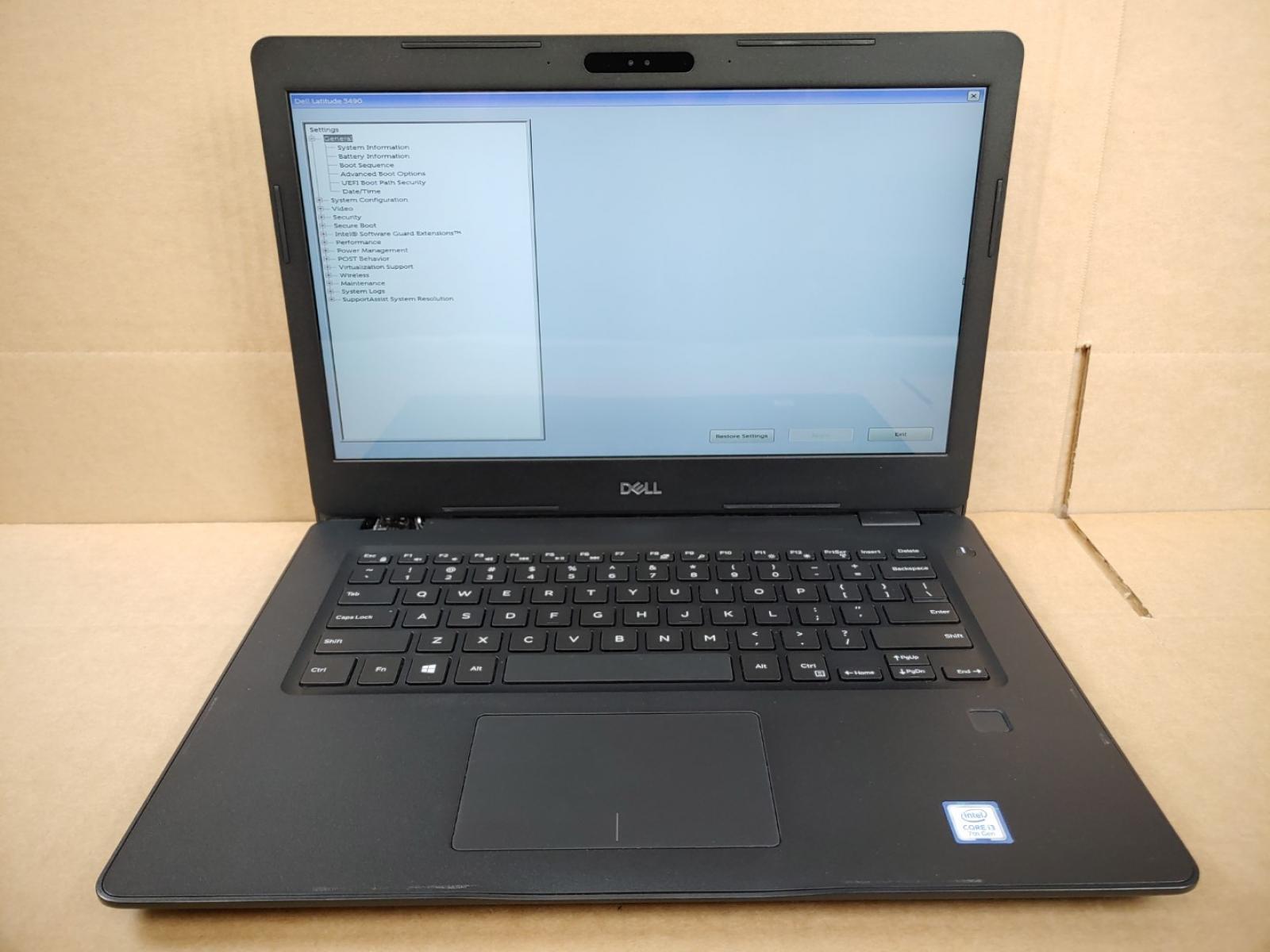 Dell Latitude 3490 14″ Touch i3-7020U✔ *NO RAM/NO HDD/NO AC* MISSING HINGE COVER