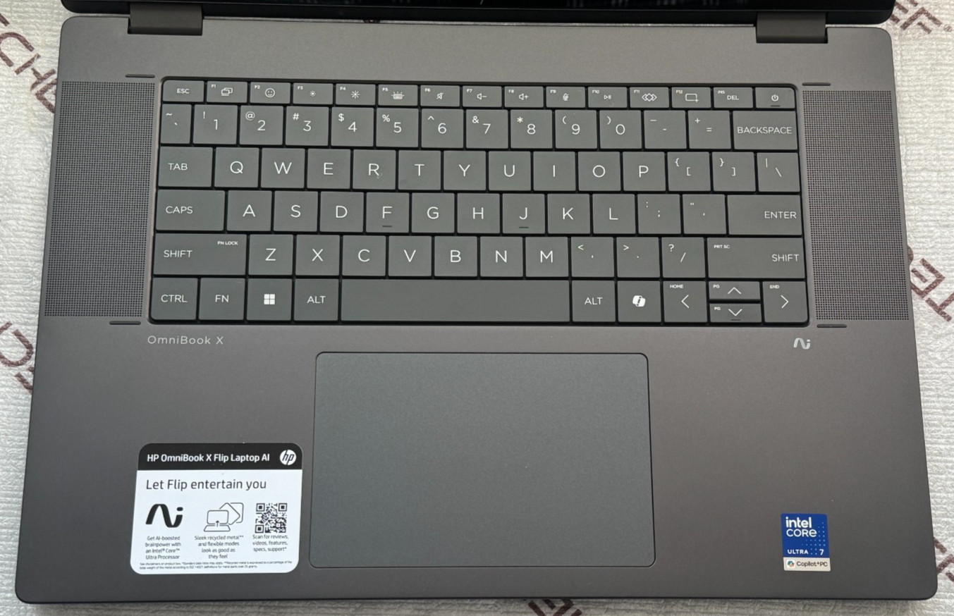 HP Omnibook X Flip 16″ 2K Touch Laptop Ultra 7 256V 16GB 1TB SSD 16-as0023dx Wty
