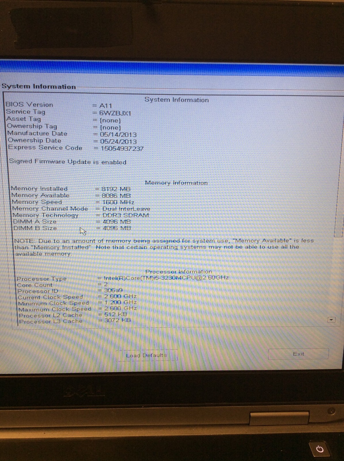 Dell Latitude E6430 14″ Laptop i5-3230M 2.60Ghz w/320GB HD, 8Gb Ram, No Battery