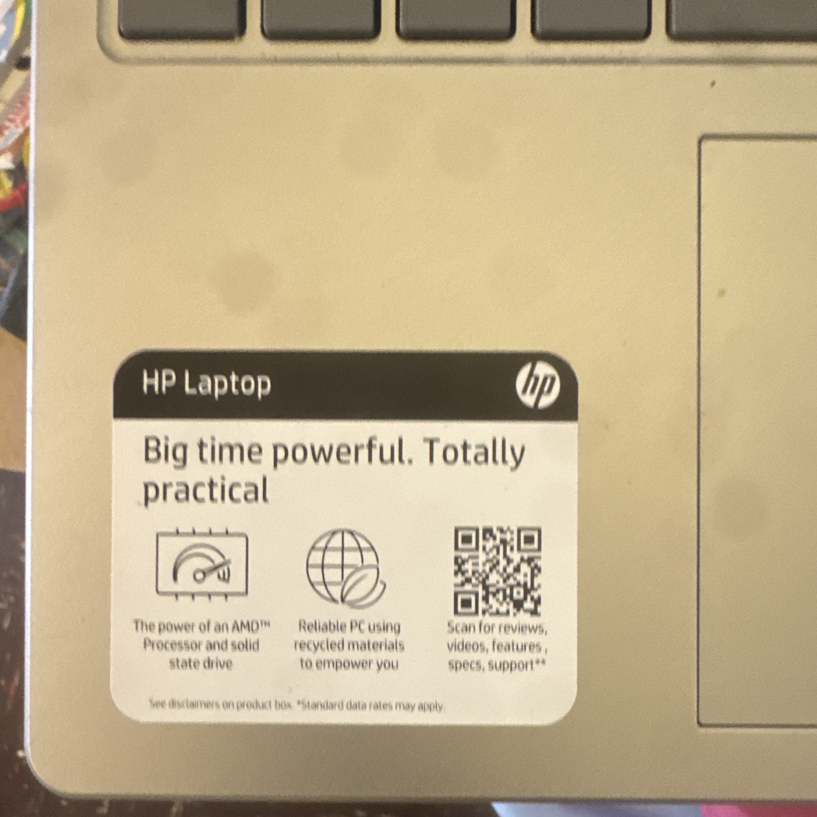 HP 15.6″ Laptop AMD Ryzen 5 7000 Series 8GB 1TB Radeon Silver W11H