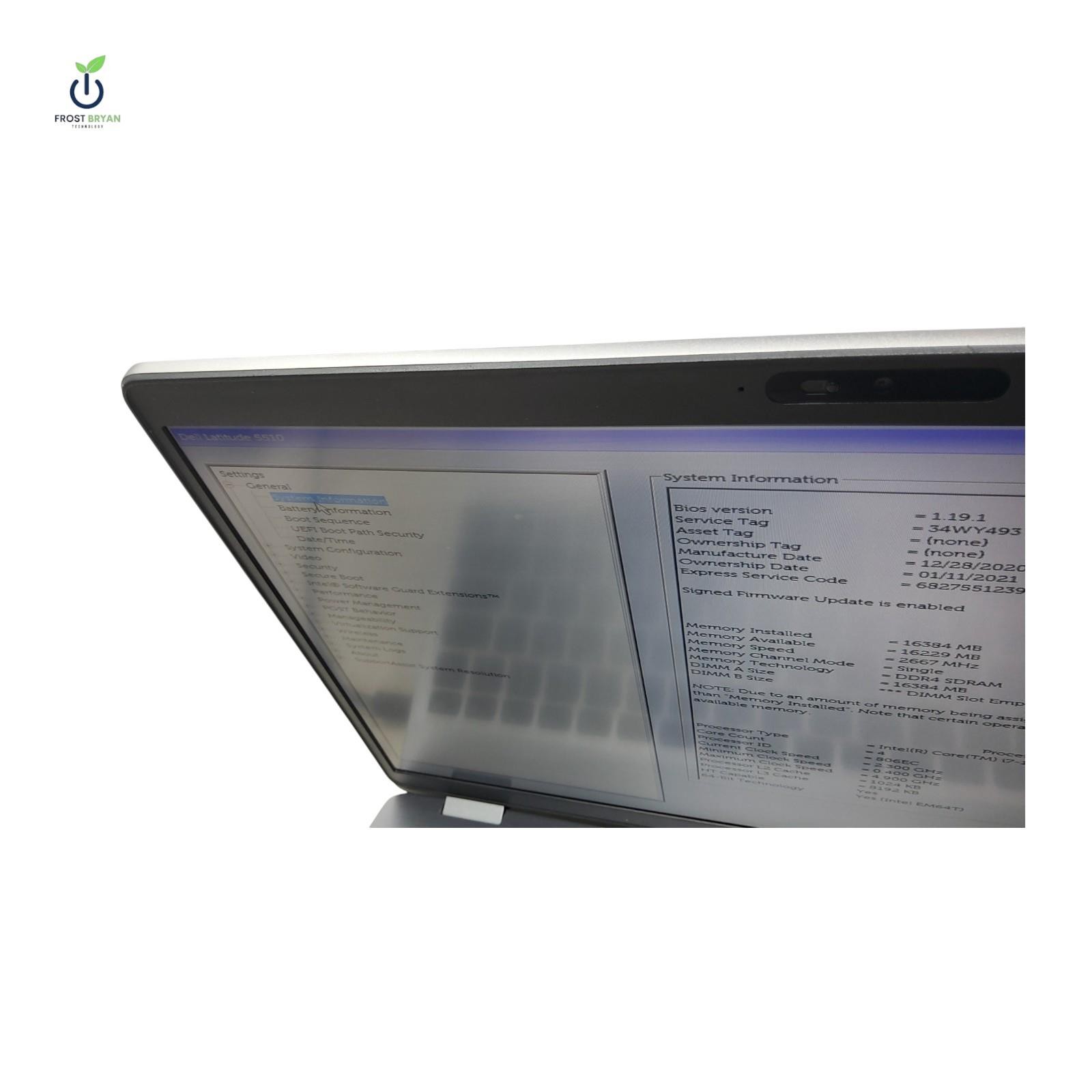 DELL Latitude 5510 Laptop i7-10610U@1.80GHz 16GB 512GB No OS Grade C [READ]