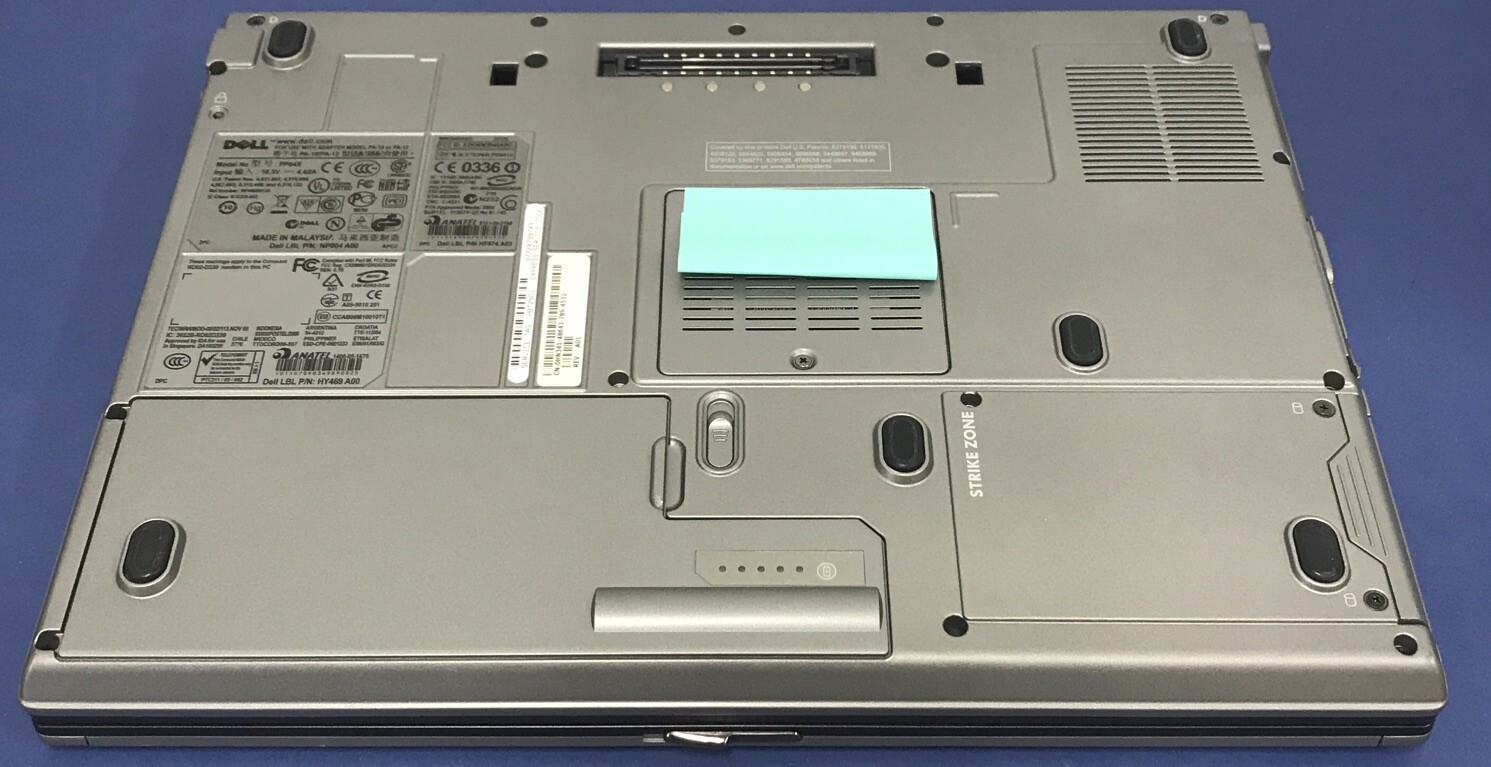 DELL LATITUDE D830 CORE 2 DUO 120GB 2GB RAM Windows XP Pro NO POWER CABLE