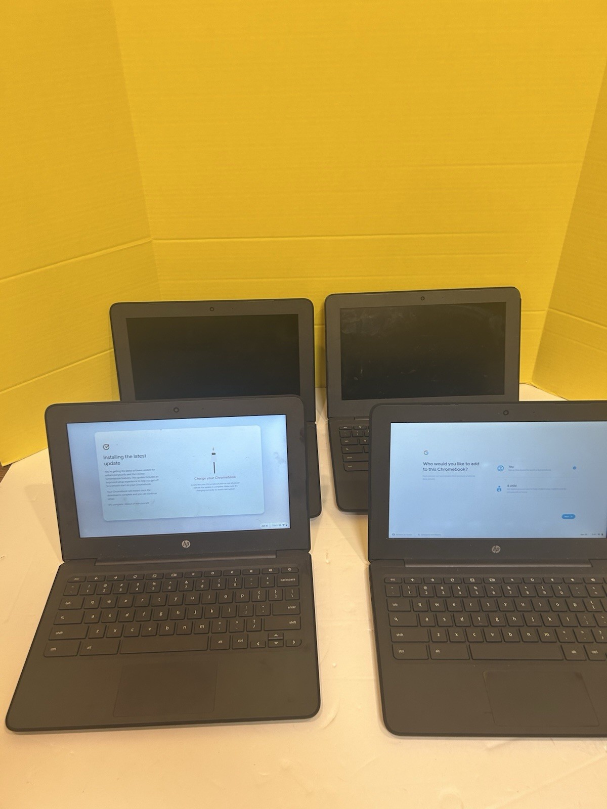 4 HP Chromebook 11 G6 EE Laptops Parts or Repair