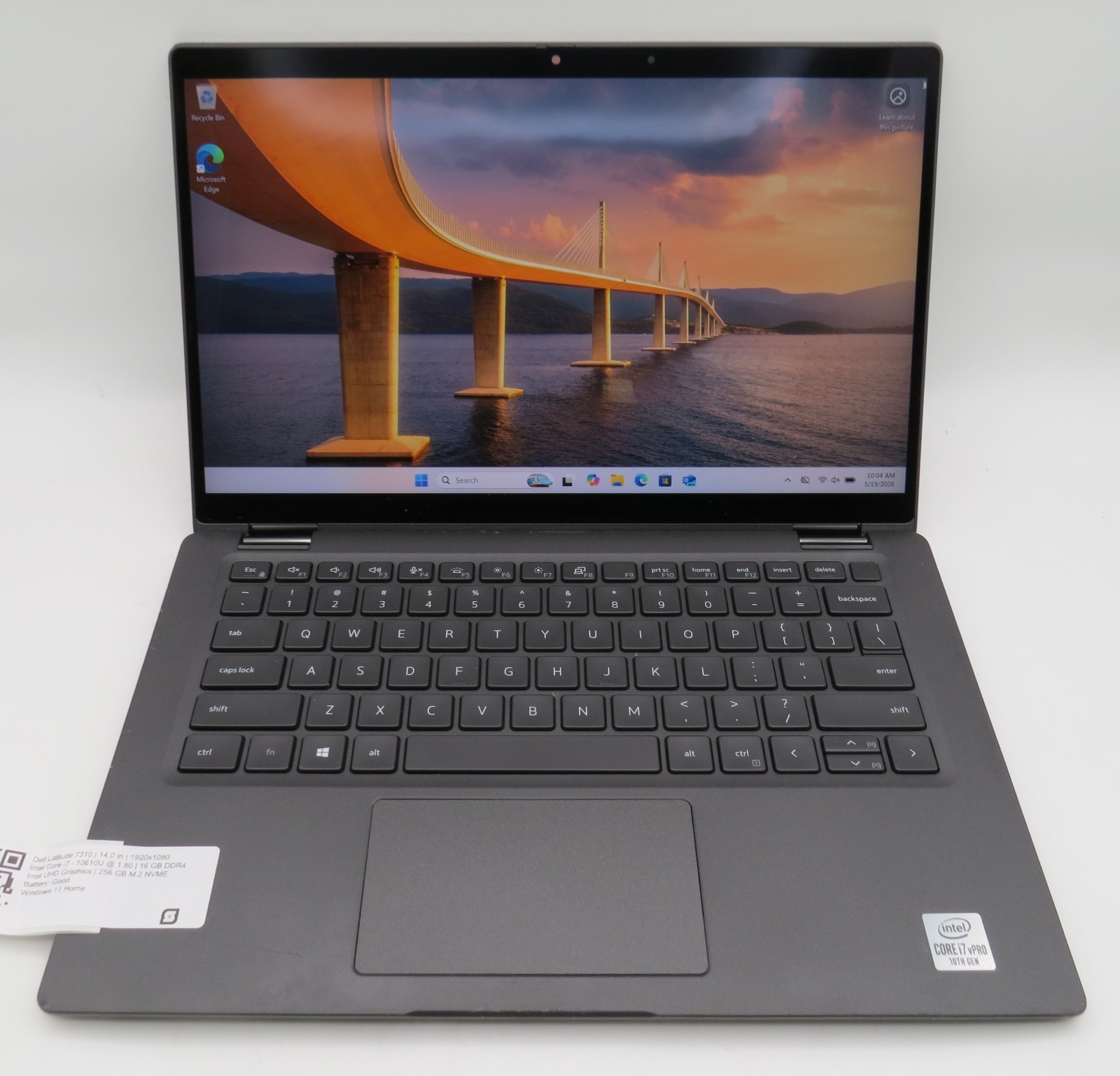Dell Latitude 7310 i7-10610U @ 1.8GHz 16GB / 256GB m2 13.3 touch Win 11