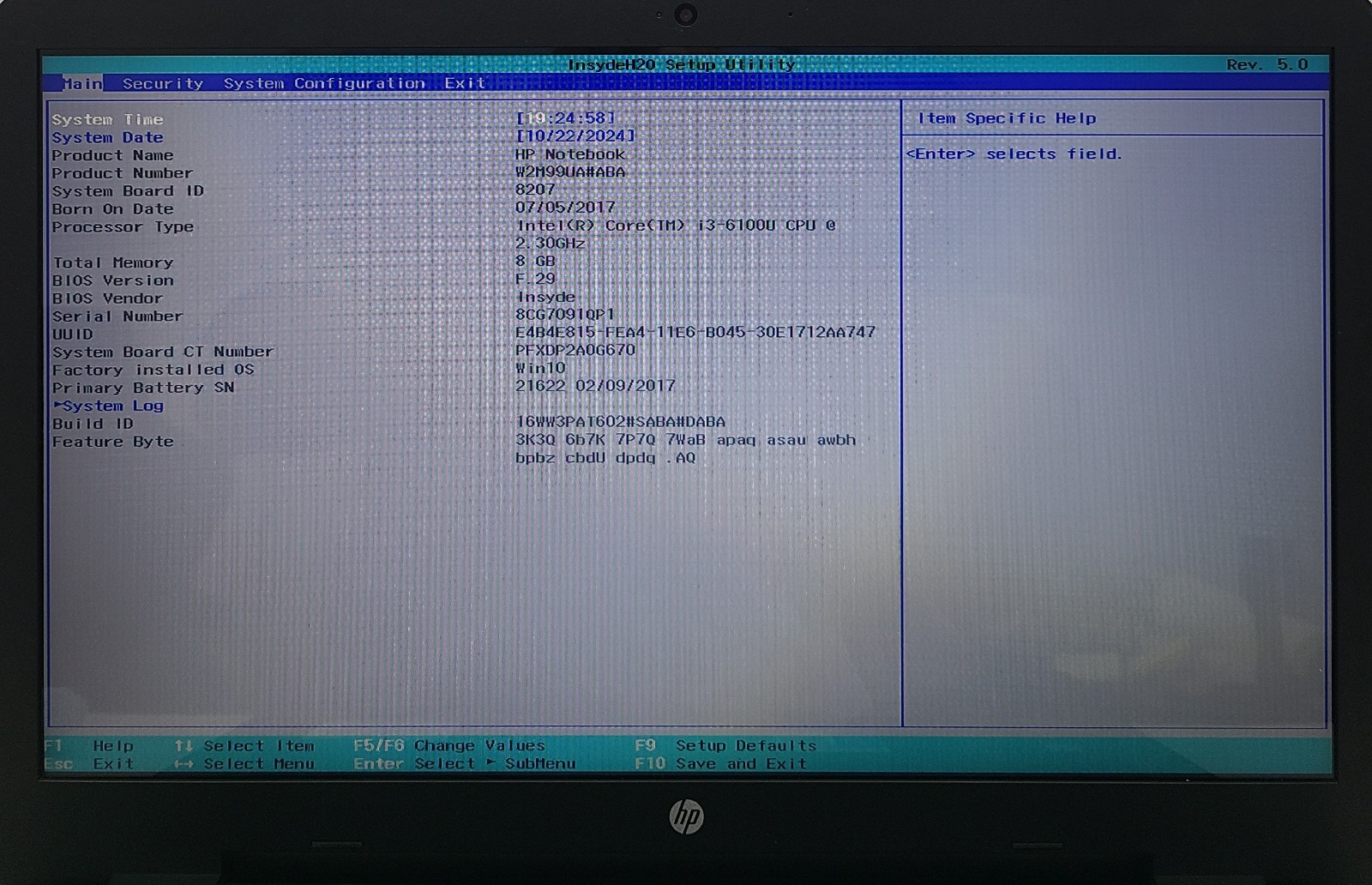 HP NOTEBOOK 17-X061NR 17.3″ Laptop Intel Core i3-6100U 8GB Ram NO HD/OS (FL)