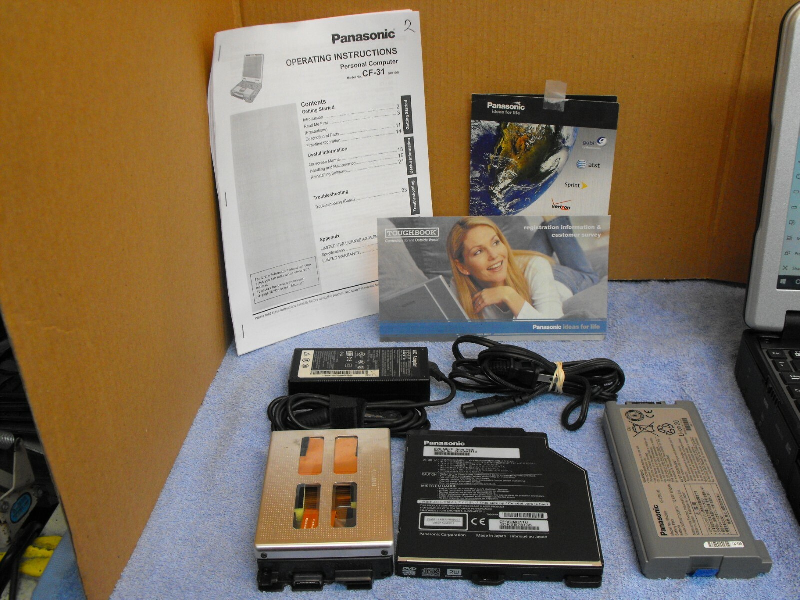 Black Panasonic Toughbook CF-31 MK5 500gb 8gb *GLOBAL GPS* BACKLIT WIN 10, 11