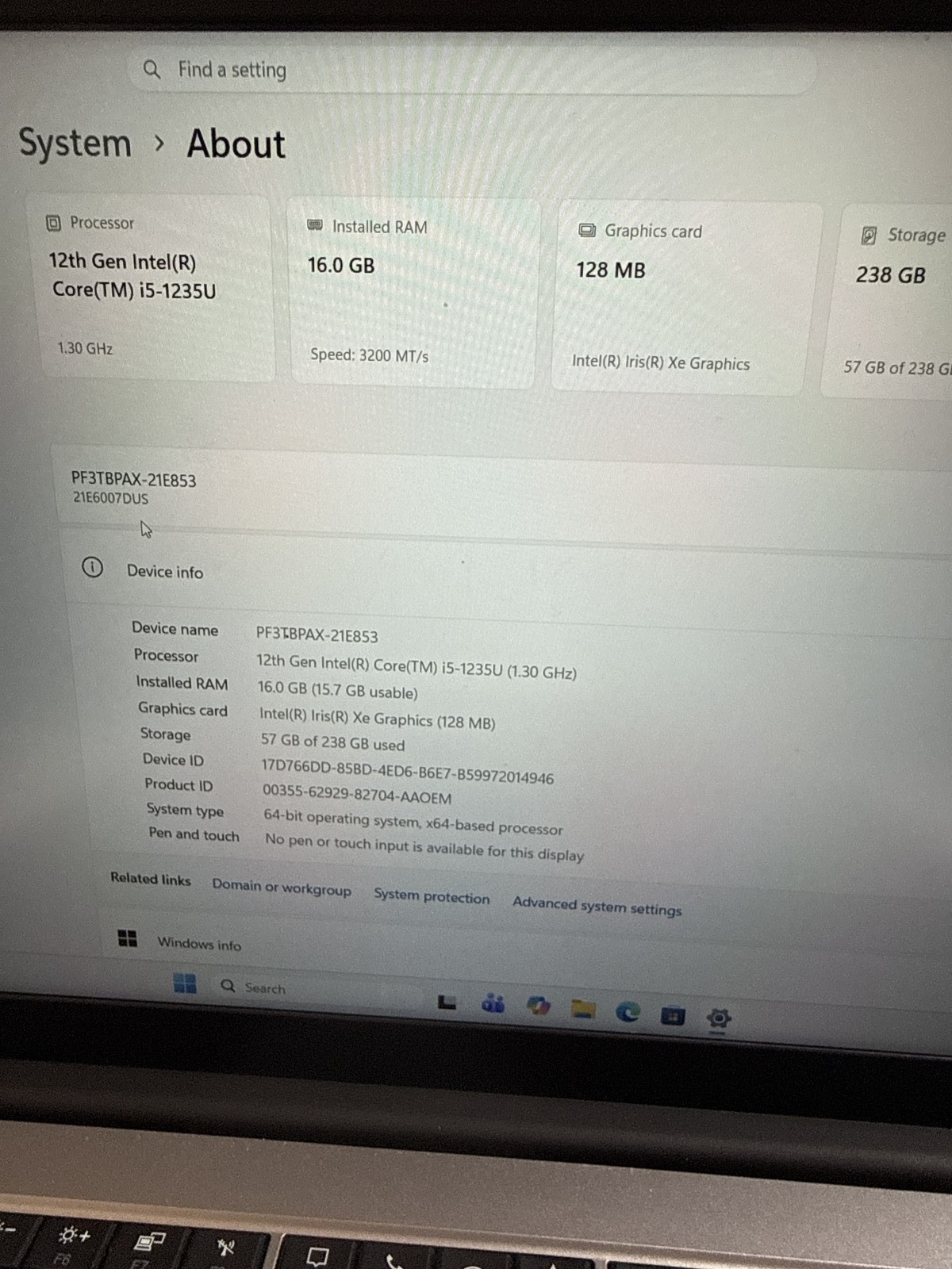 Lenovo ThinkPad E15 Gen 4 i5-1235U 1.3GHz 16GB RAM 256GB SSD Win 11 Pro