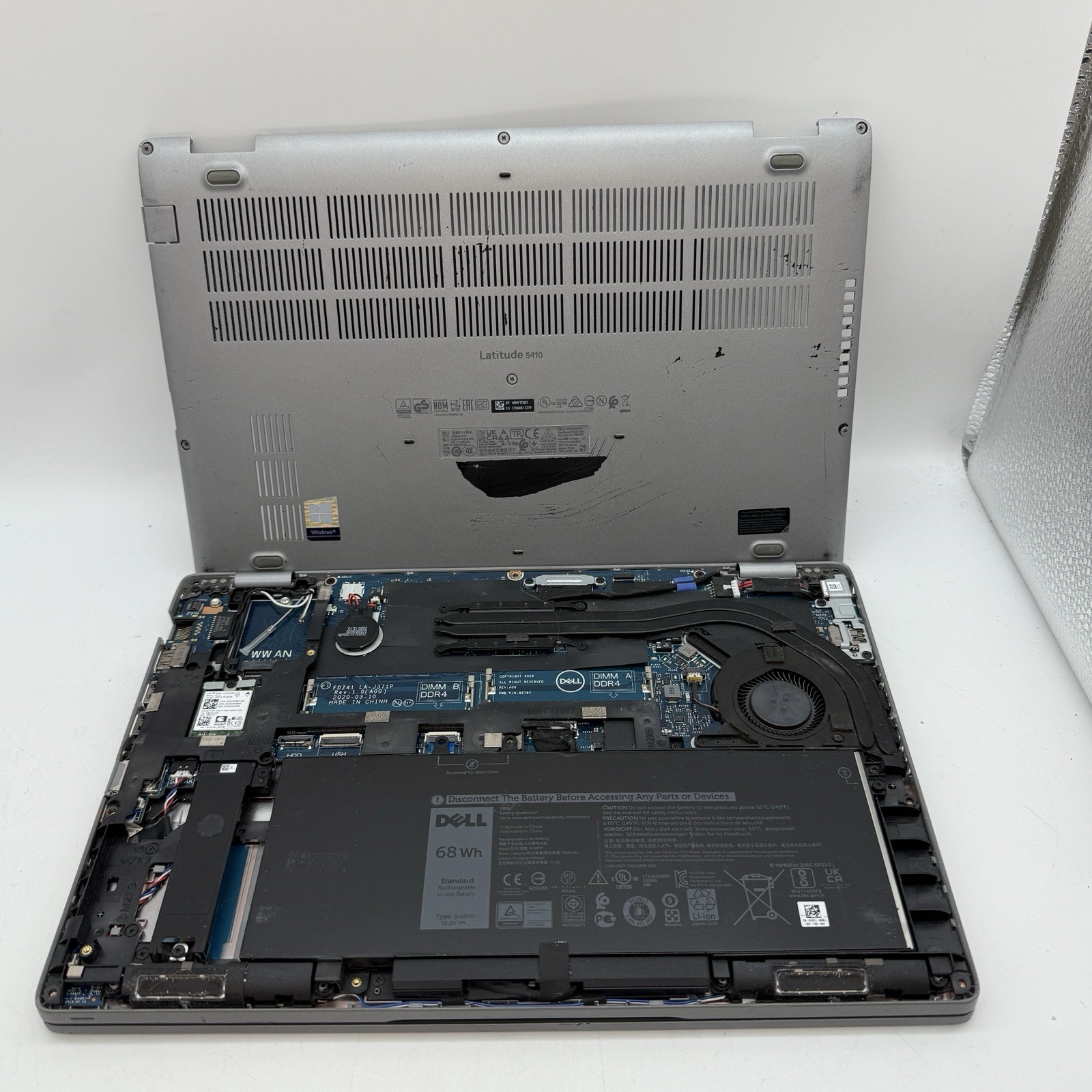 Dell Latitude 5410 14″ Intel i5-10210U @1.60GHz NO RAM/SSD “Loud Fan” L19