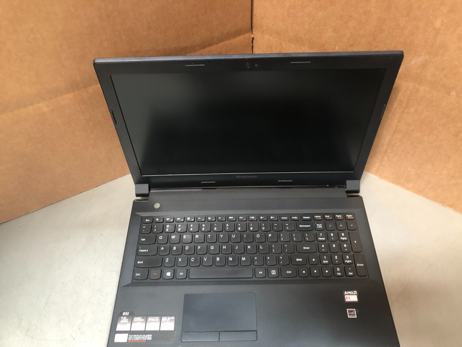 Lenovo B50-45 Model 20388 Laptop – AMD E1-6010 – 16GB Ram – 240GB SSD – Win 10