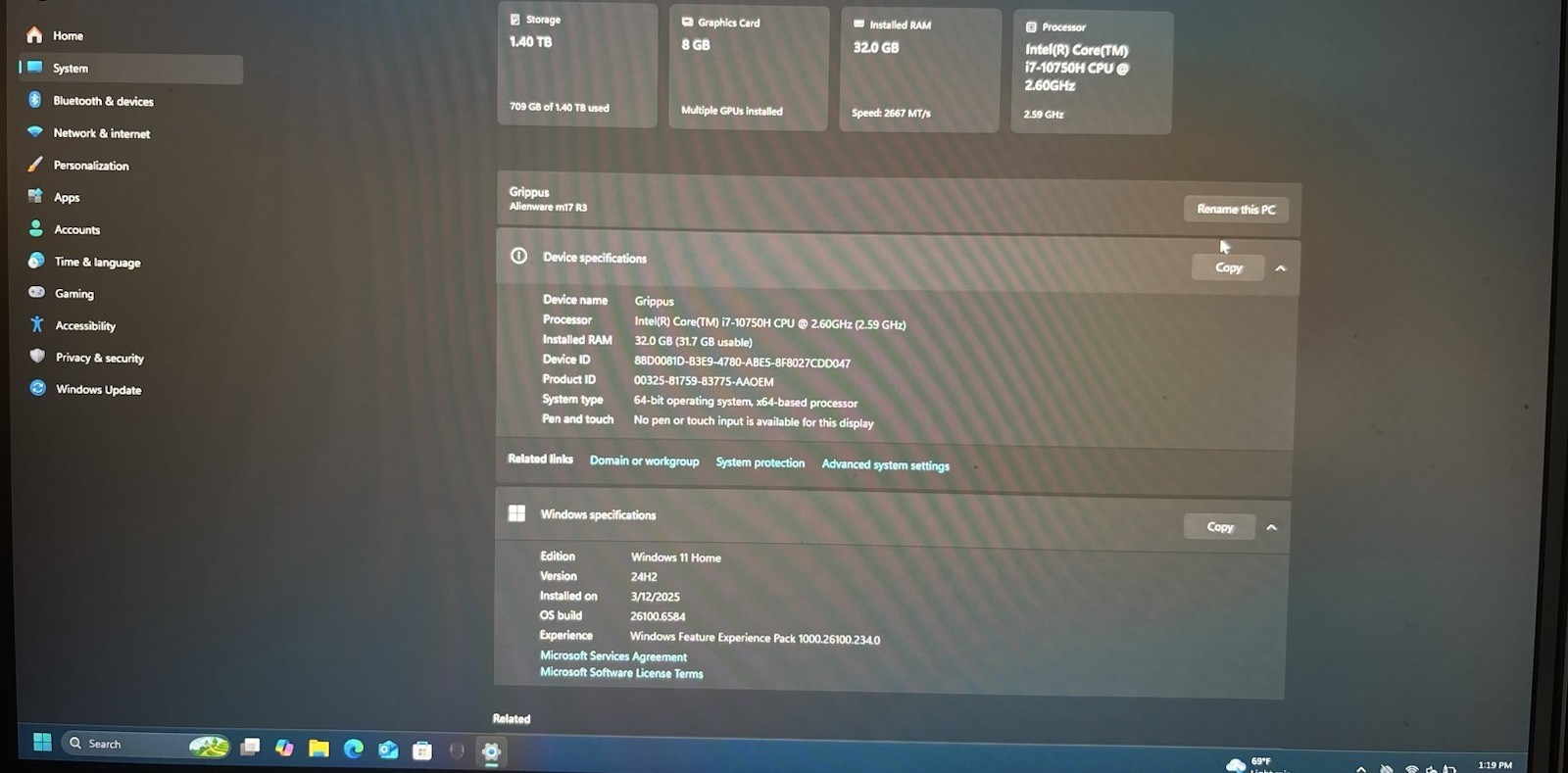 Alienware m17 R3 i7-10750H 32GB RAM 1.4TB SSD 17.3″ FHD 300Hz RTX 2080 SUPER