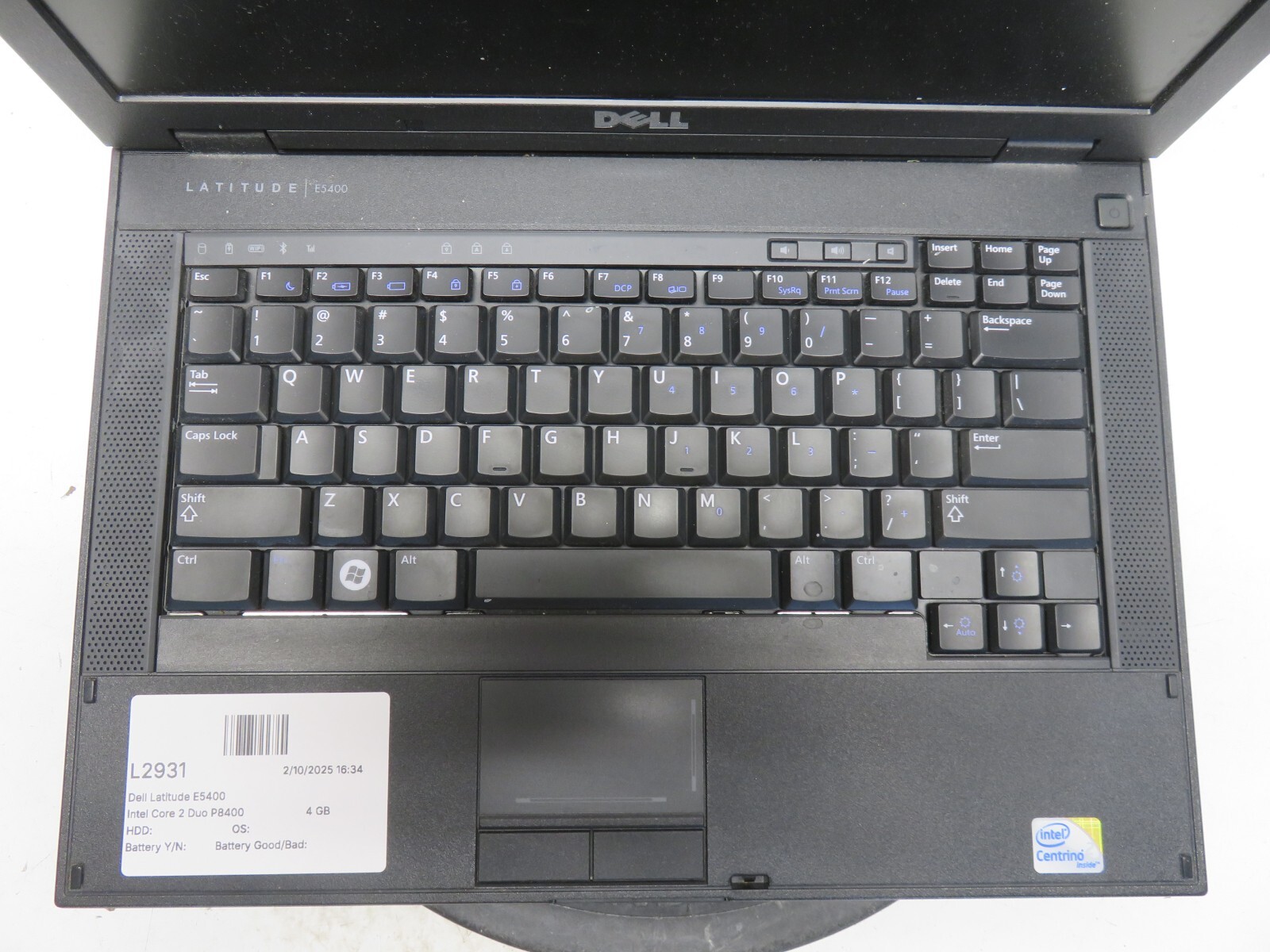 Dell Latitude E5400 Intel Core 2 Duo P8400 2.26GHz 4 GB NO HDD No Batt