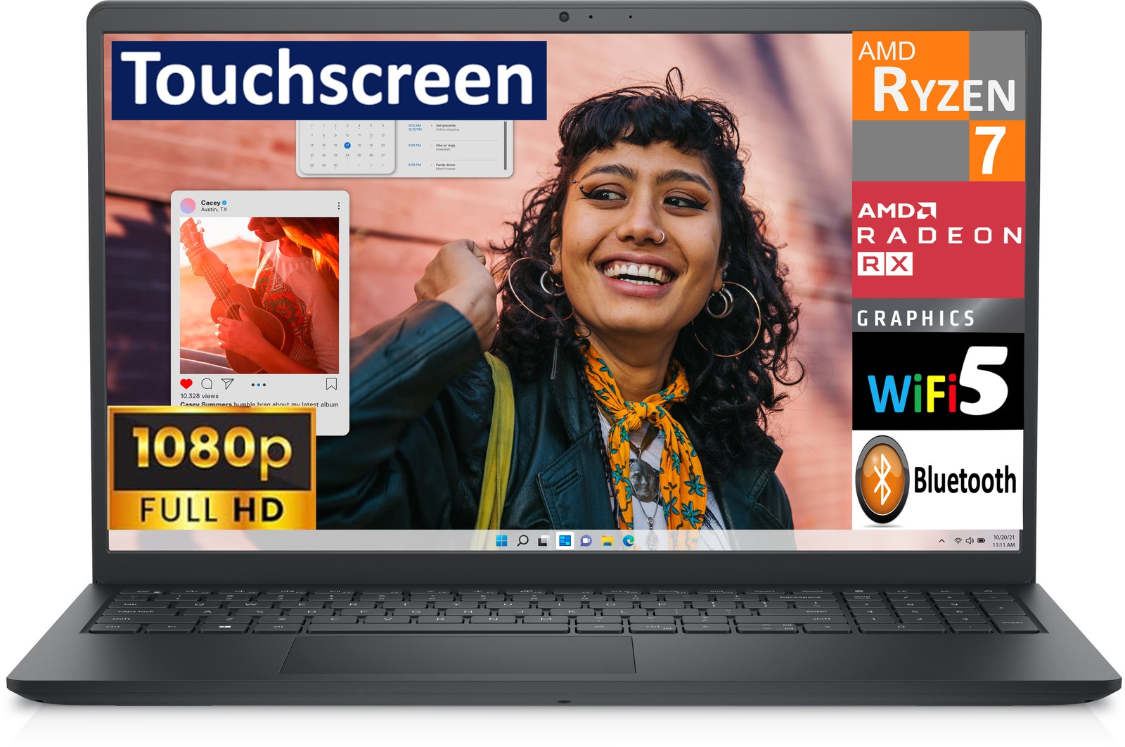 Dell Inspiron 3535 15.6″ 1920×1080 Ryzen 7 7730U 16GB RAM 512GB SSD Win 11 Pro