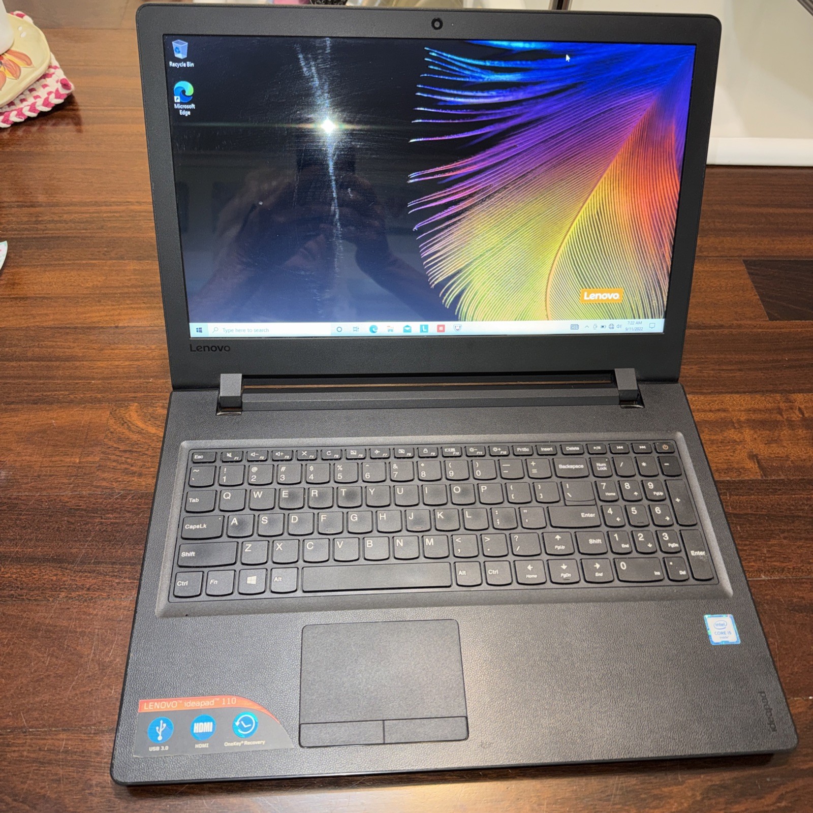 Working Lenovo ideapad 110-15ISK i5 Windows 10 Charger Cord Included Clean 8gb