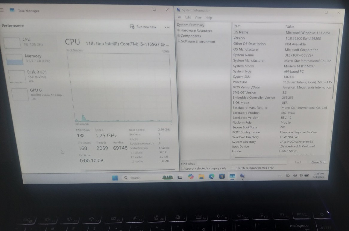 MSI Modern 14 B11MO 14″ Laptop (READ DESCRIPTION)