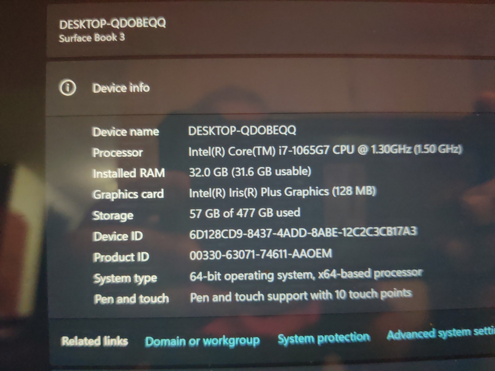 Microsoft Surface Book 3 15″ i7|32|512GB Tablet Only Cycle Counts # 31