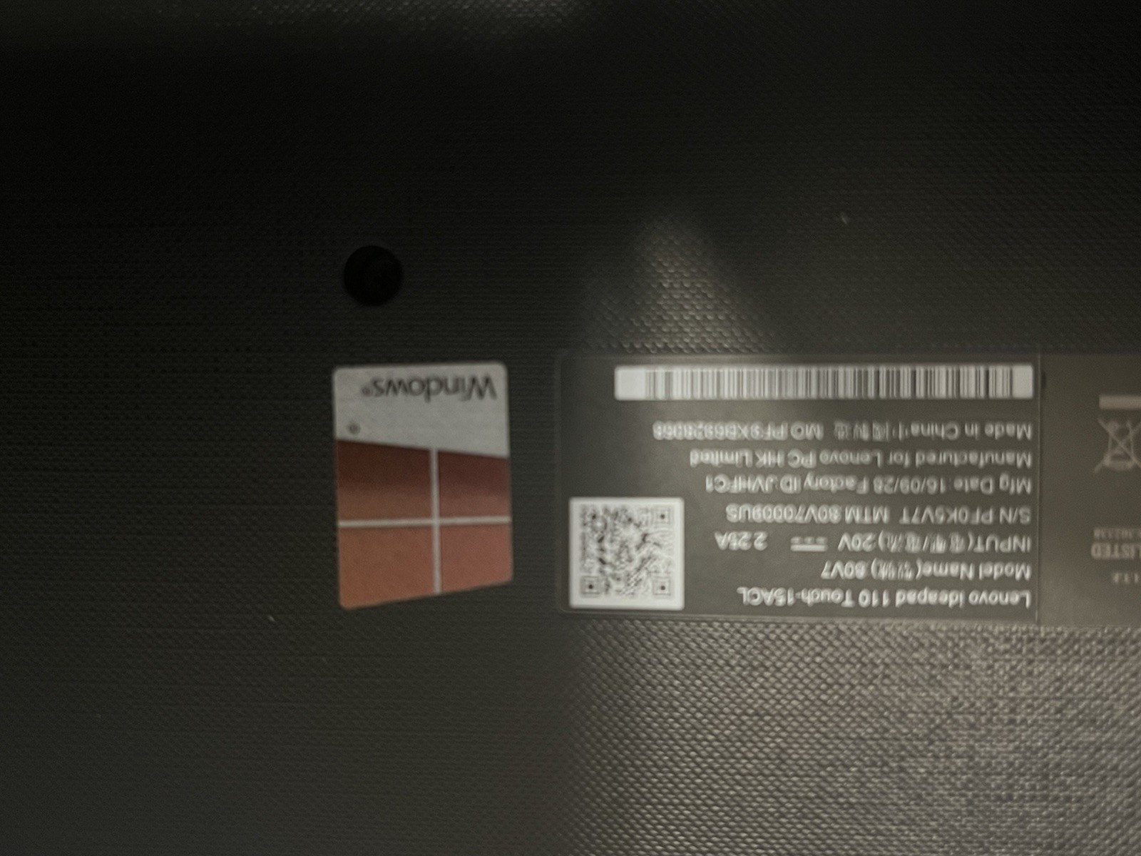 Lenovo IdeaPad 110 – 15ACL (MT_80TJ) 15.5 inch used laptop for parts/repair