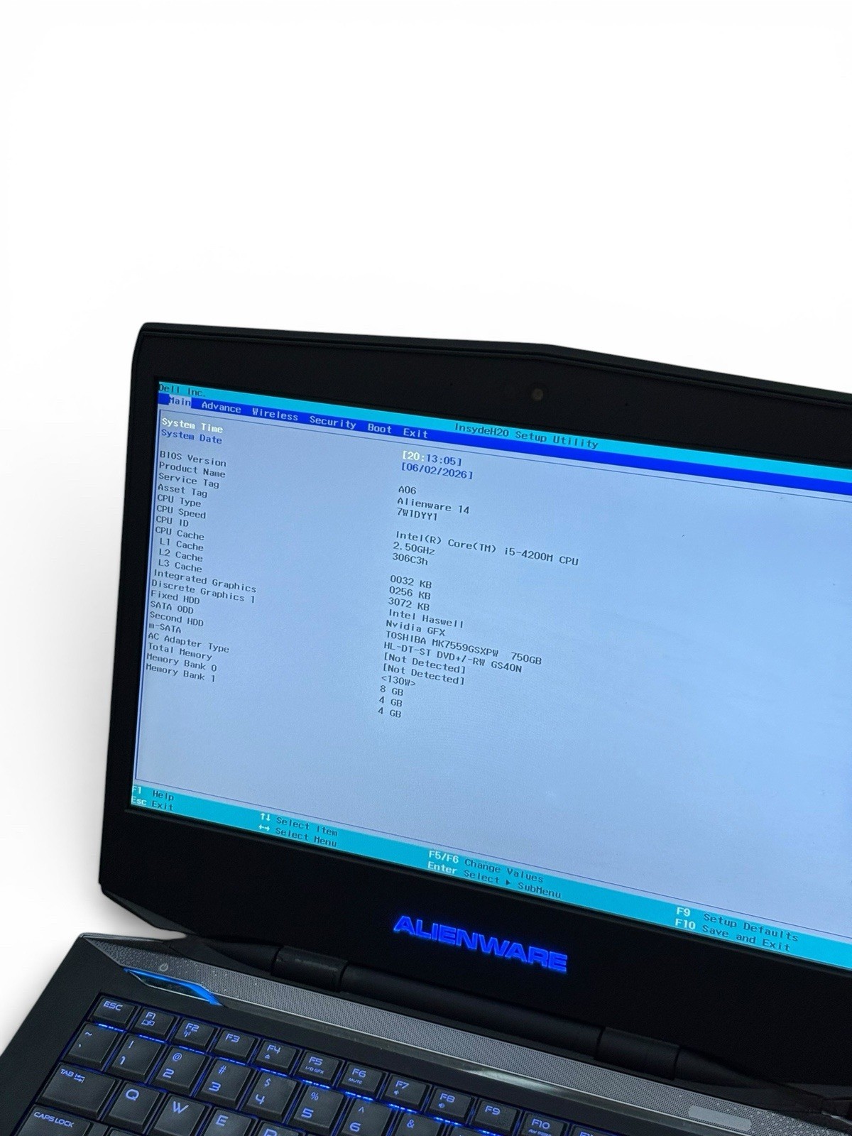 ALIENWARE 14 (P39G) i5-4200M 8GB RAM 750GB HDD