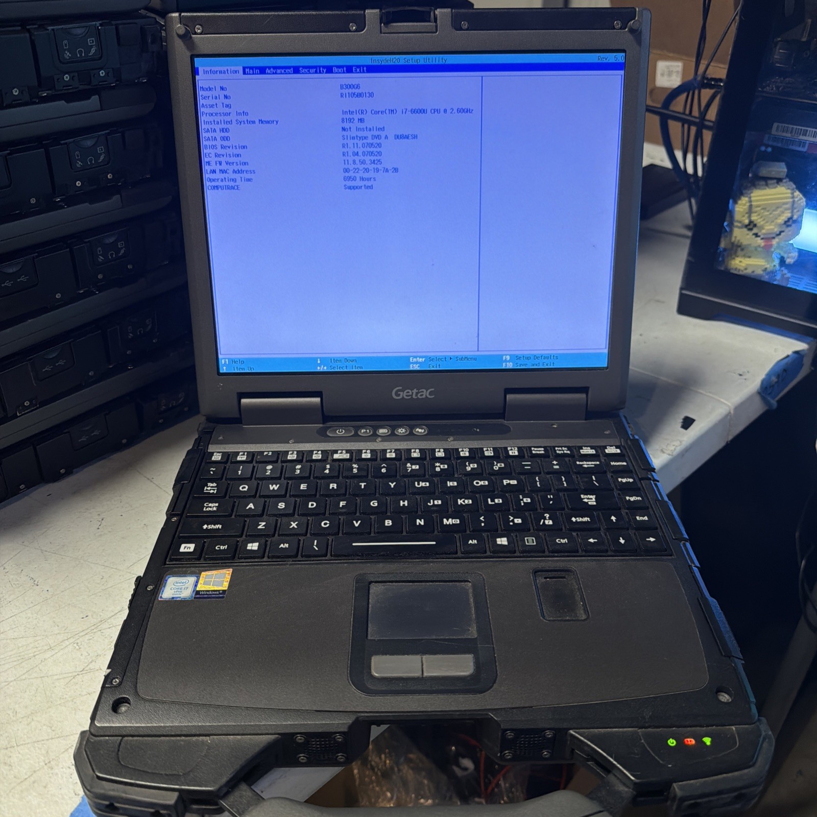 Lot of 6 Getac B300 G6 Rugged Laptop i7-6600u 2.60GHz 8GB RAM No HD