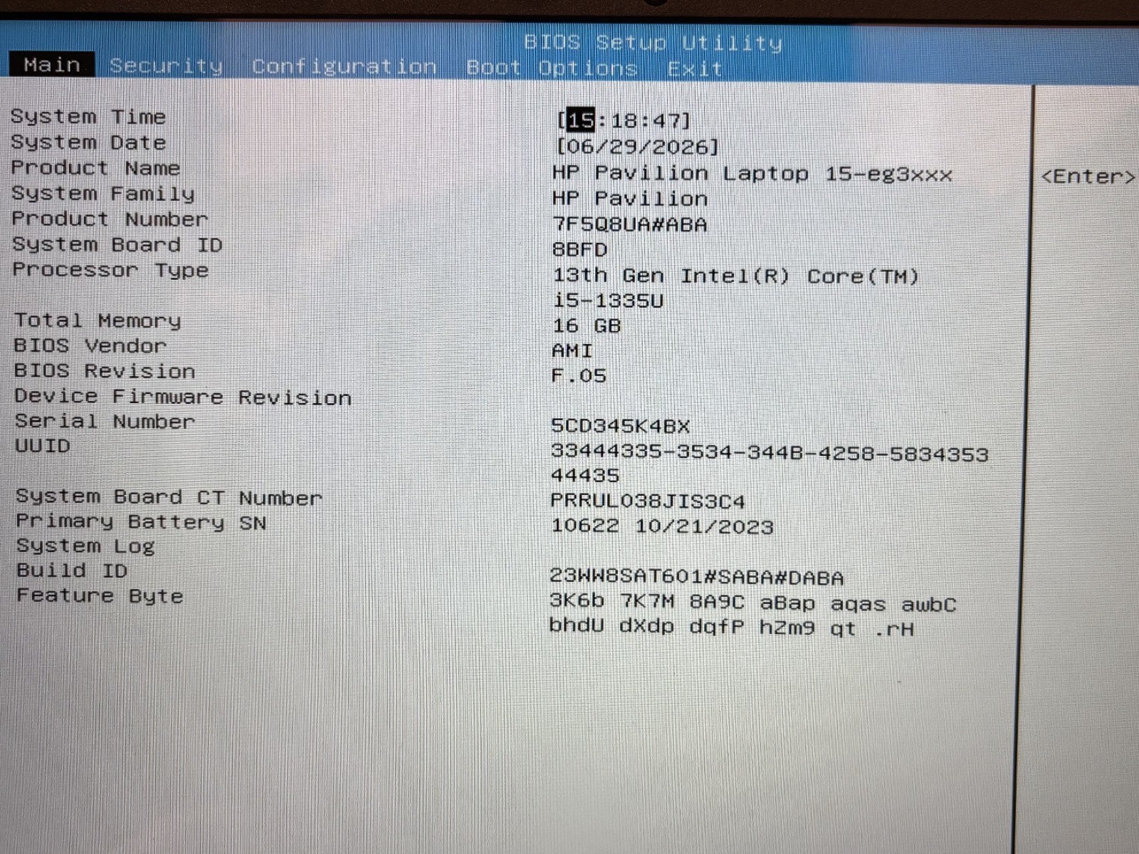 HP Pavilion Laptop Touch 15-eg3053cl i5-1335U | 1.30GHz | 16GB | 512GB | W11H