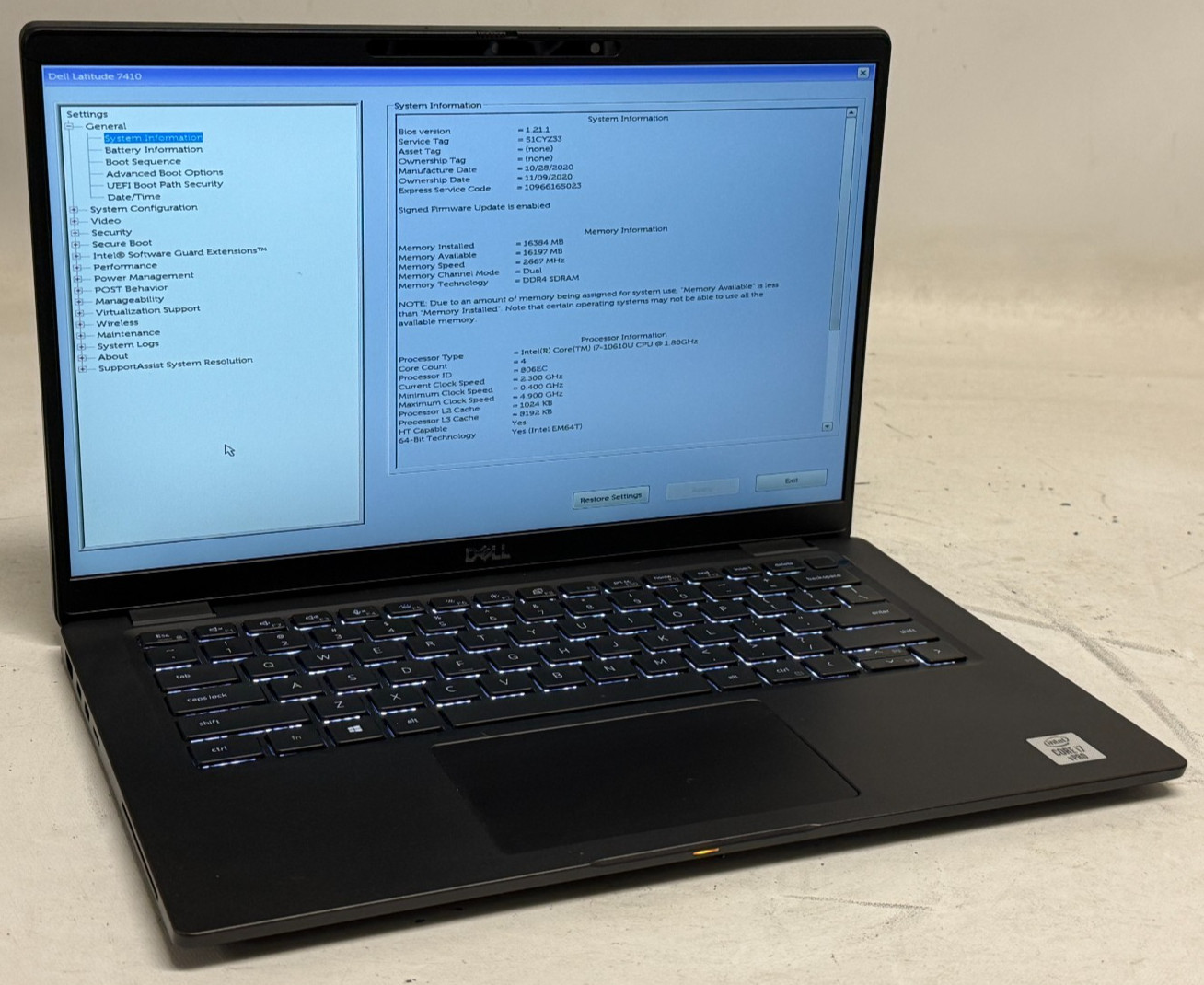 Dell Latitude 7410 14″ (i7-10610u 1.80GHz – 16GB RAM – 512GB SSD – Win11Home)