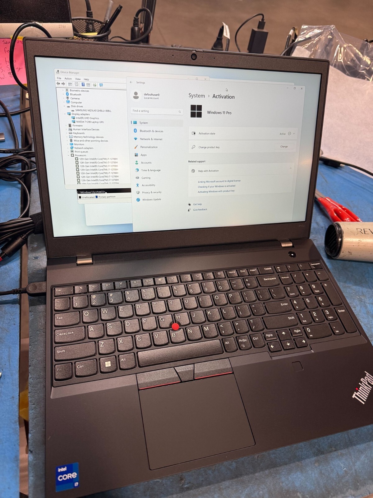 Lenovo ThinkPad P15v Gen 3 Black Laptop/i7-12700H/16GB DDR5/512GB SSD/Win 11Pro