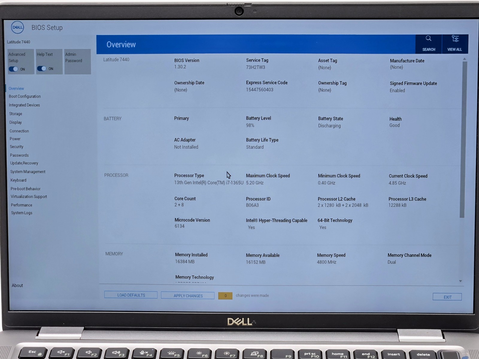 Dell Latitude 7440 14″ FHD+ 13TH I7-1365U 256GB SSD 16GB W11P Webcam Backlit