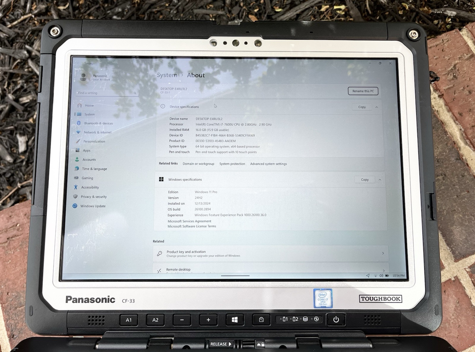 Panasonic Toughbook CF-33 Touch Slim 2.80GHz Core i7-7600U 16GB 512GB SSD Win 11