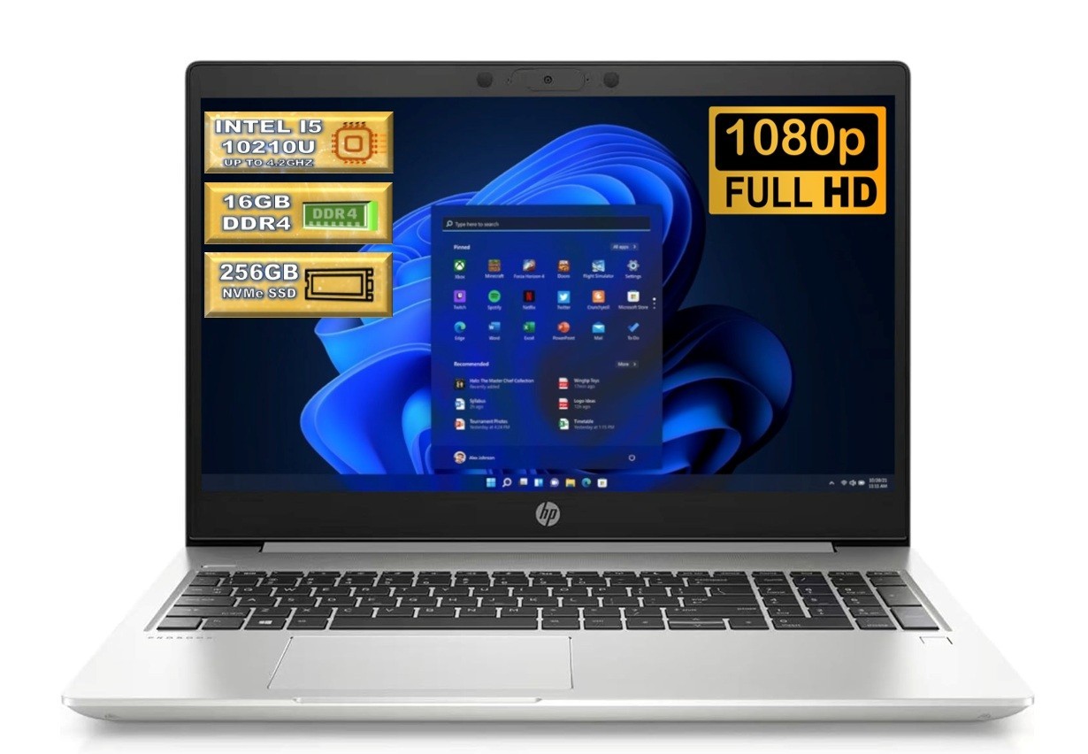 HP ProBook 450 G7 15.6″ FHD IPS Intel i5-10210U 1.6GHz 16GB 256GB NVMe Win 11Pro
