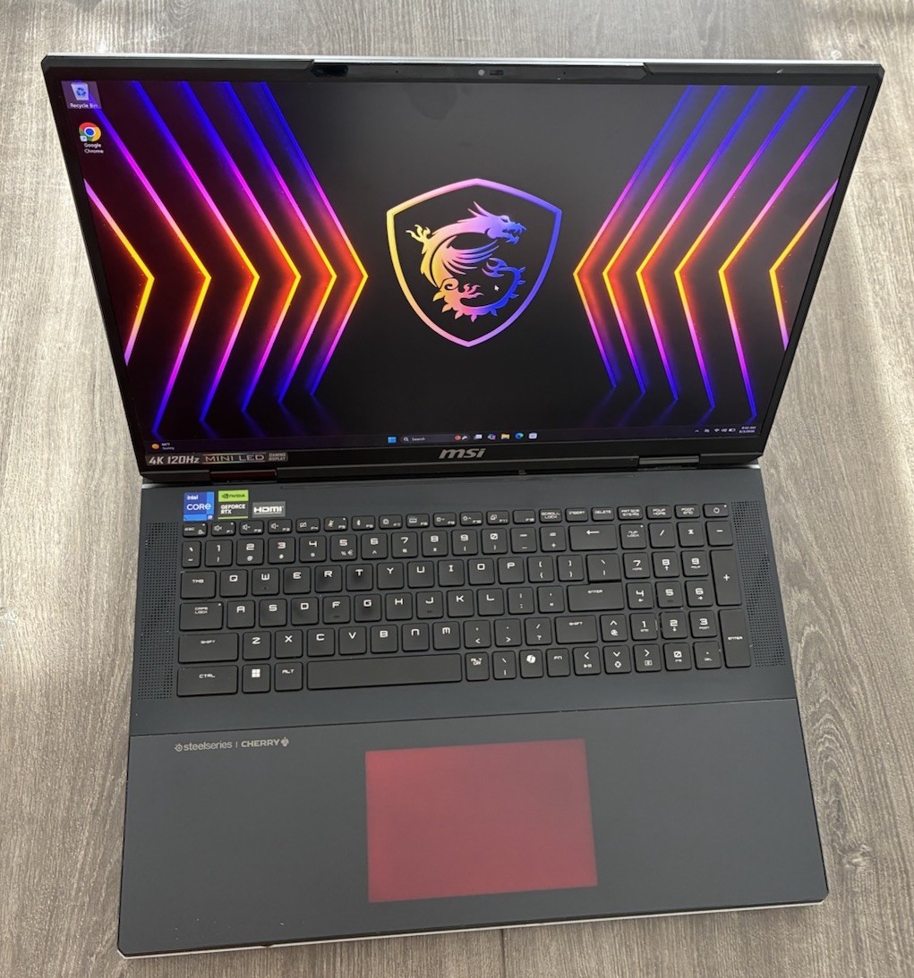 MSI Titan 18 HX 18” MiniLED UHD+ Laptop i9-14900HX, RTX 4090, 16GB RAM/500GB SSD