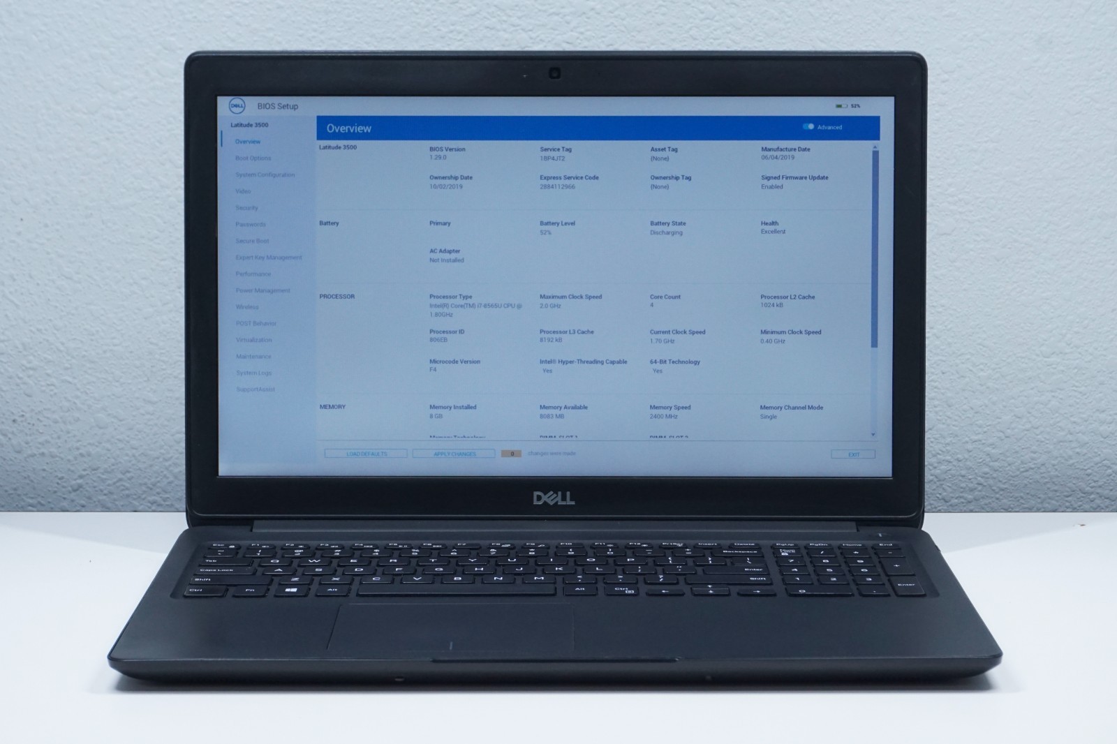 Dell Latitude 3500 Core i7-8565U @1.80GHz 8GB RAM 256GB SSD MX130 FHD (No OS)
