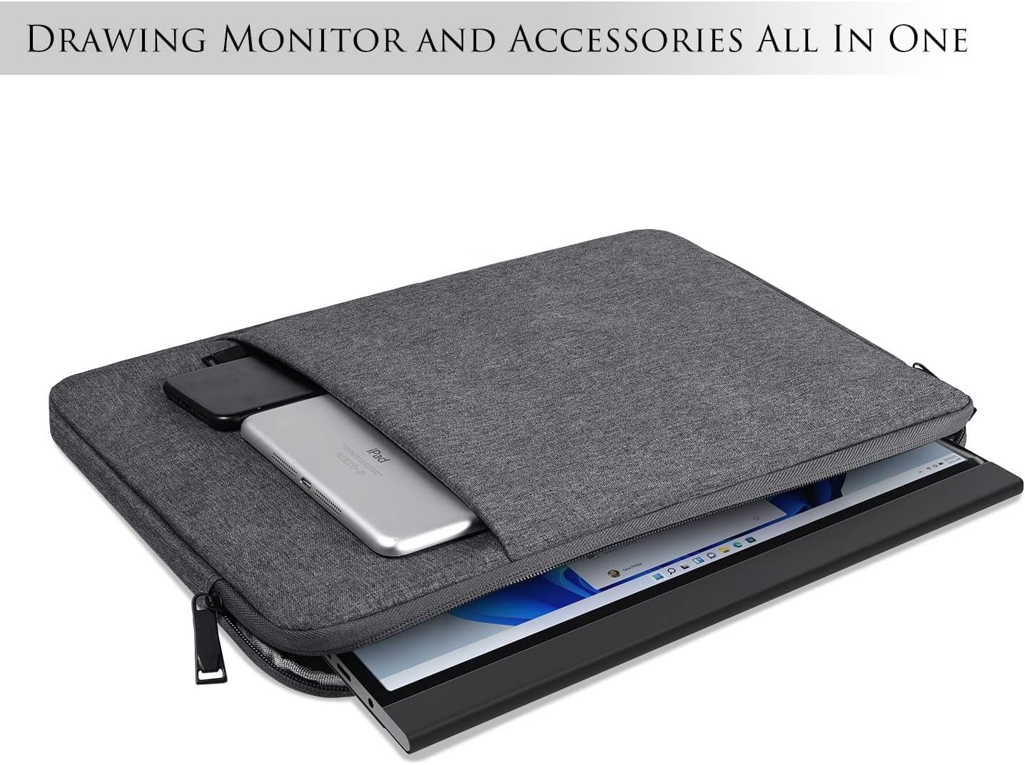 16.1 inch Portable Monitor Case Sleeve for KYY MNN Innoview ASUS Zenscreen 16″